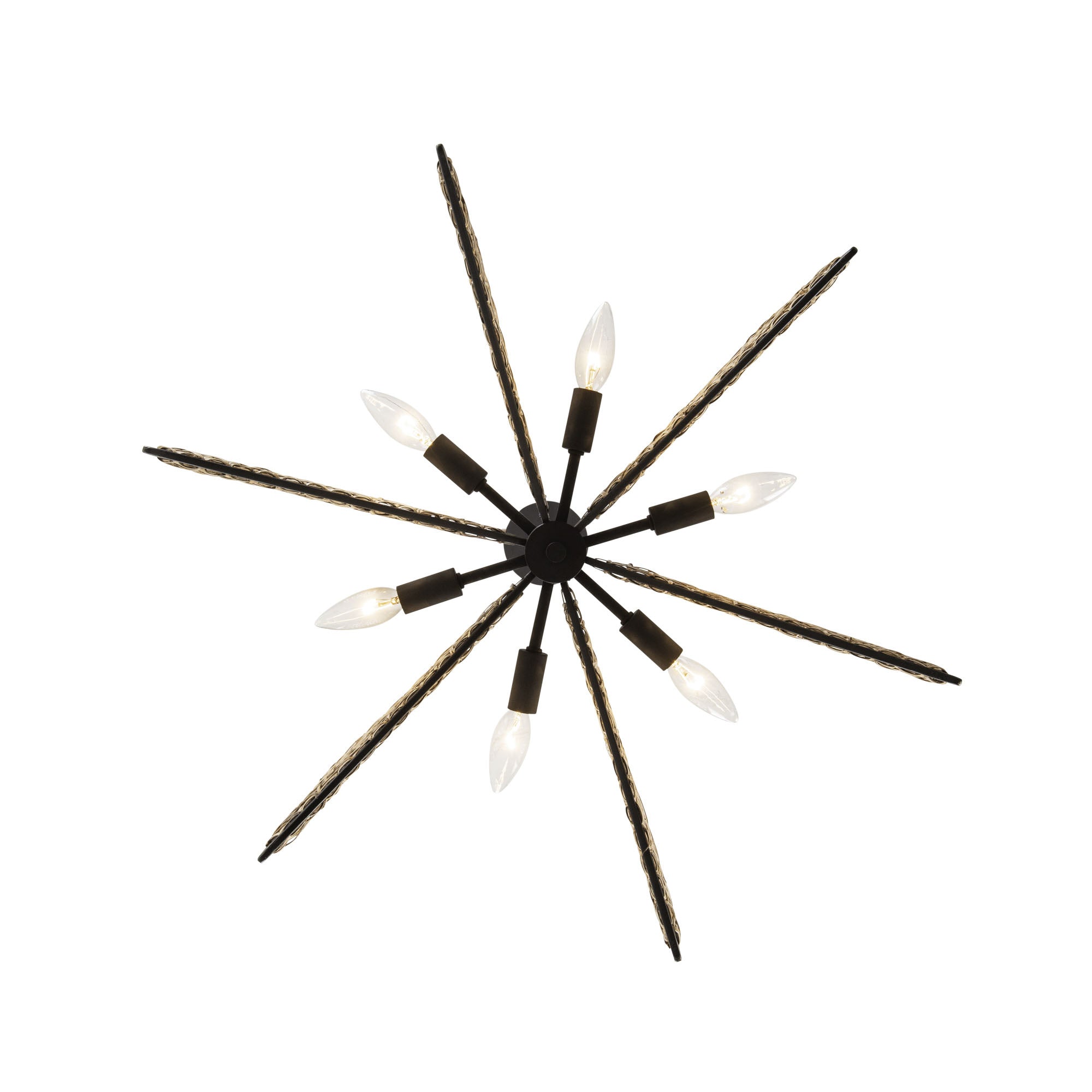 Machina 6 Light Chandelier - Matte Black/Sulihiya