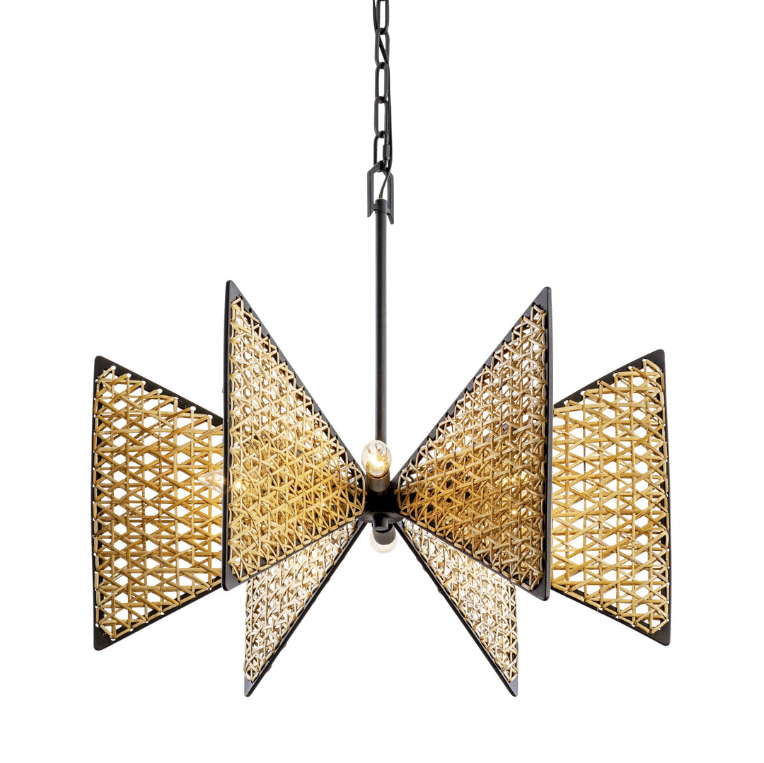 Machina 379C06MBS 6-Lt Chandelier - Matte Black/Sulihiya