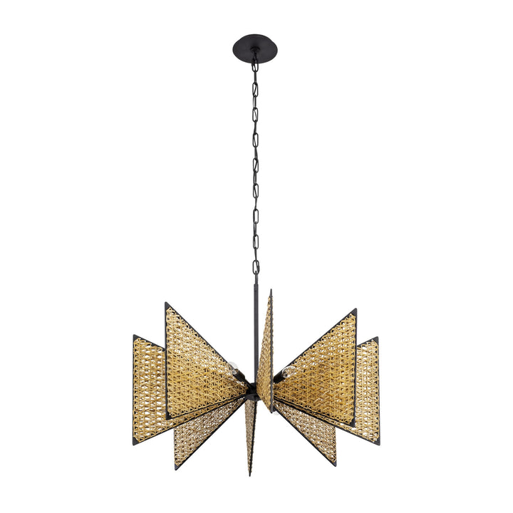 Machina 379C08MBS 8-Lt Chandelier - Matte Black/Sulihiya