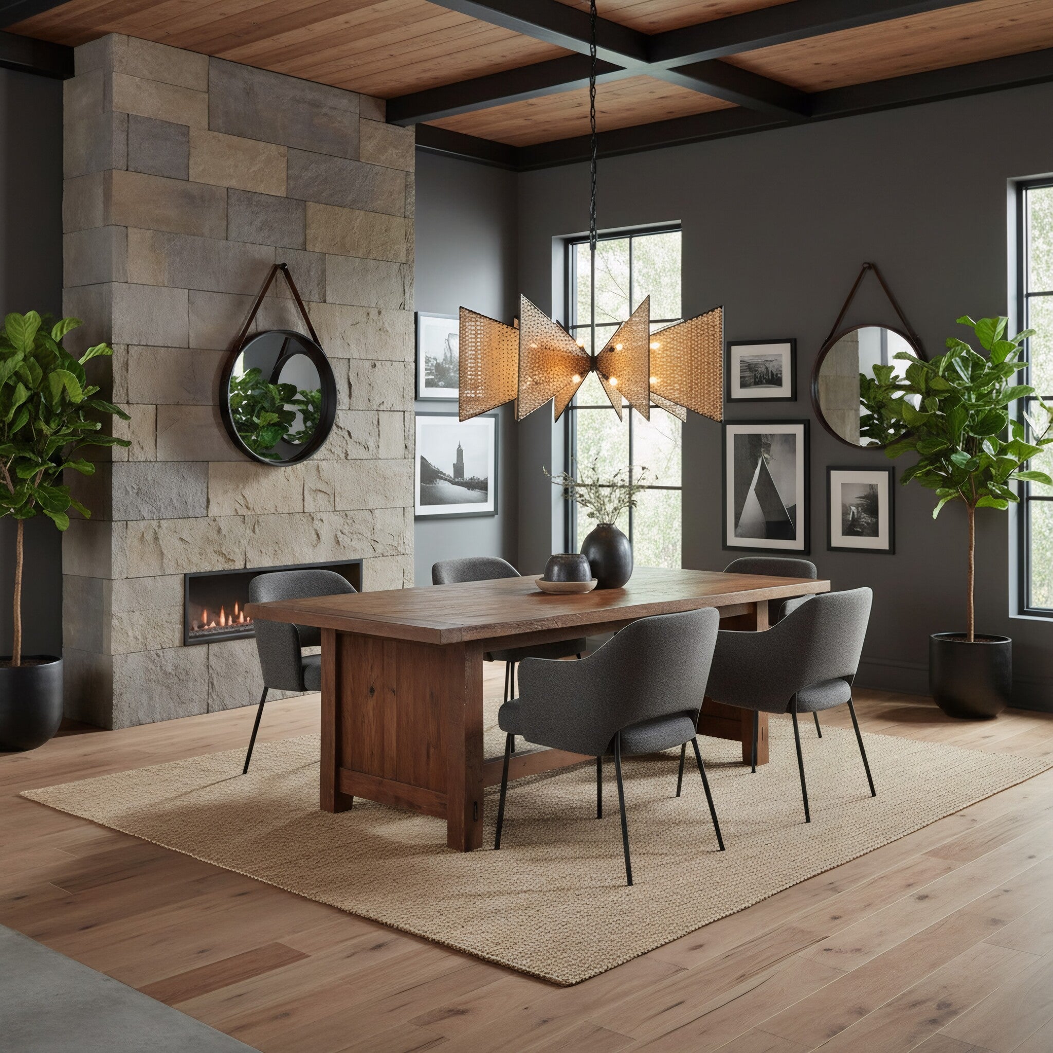 Machina 16 Light Chandelier - Matte Black/Sulihiya