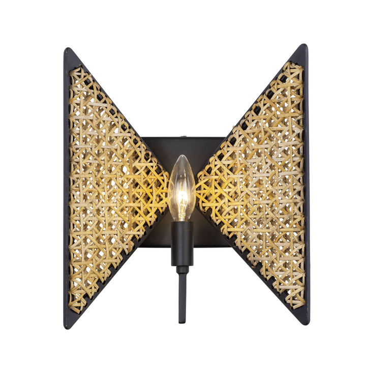 Machina 379W01MBS 1-Lt Wall Sconce - Matte Black/Sulihiya