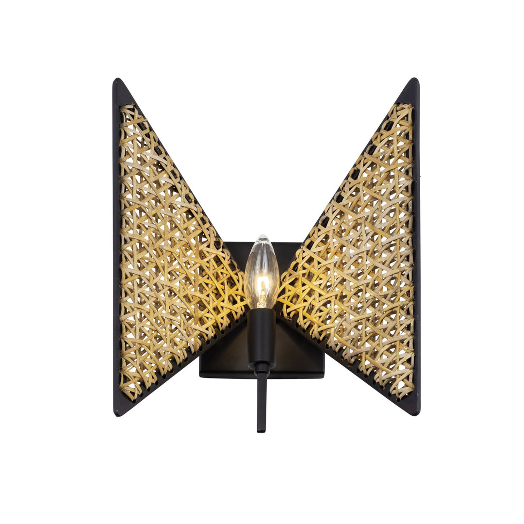 Machina 379W01MBS 1-Lt Wall Sconce - Matte Black/Sulihiya