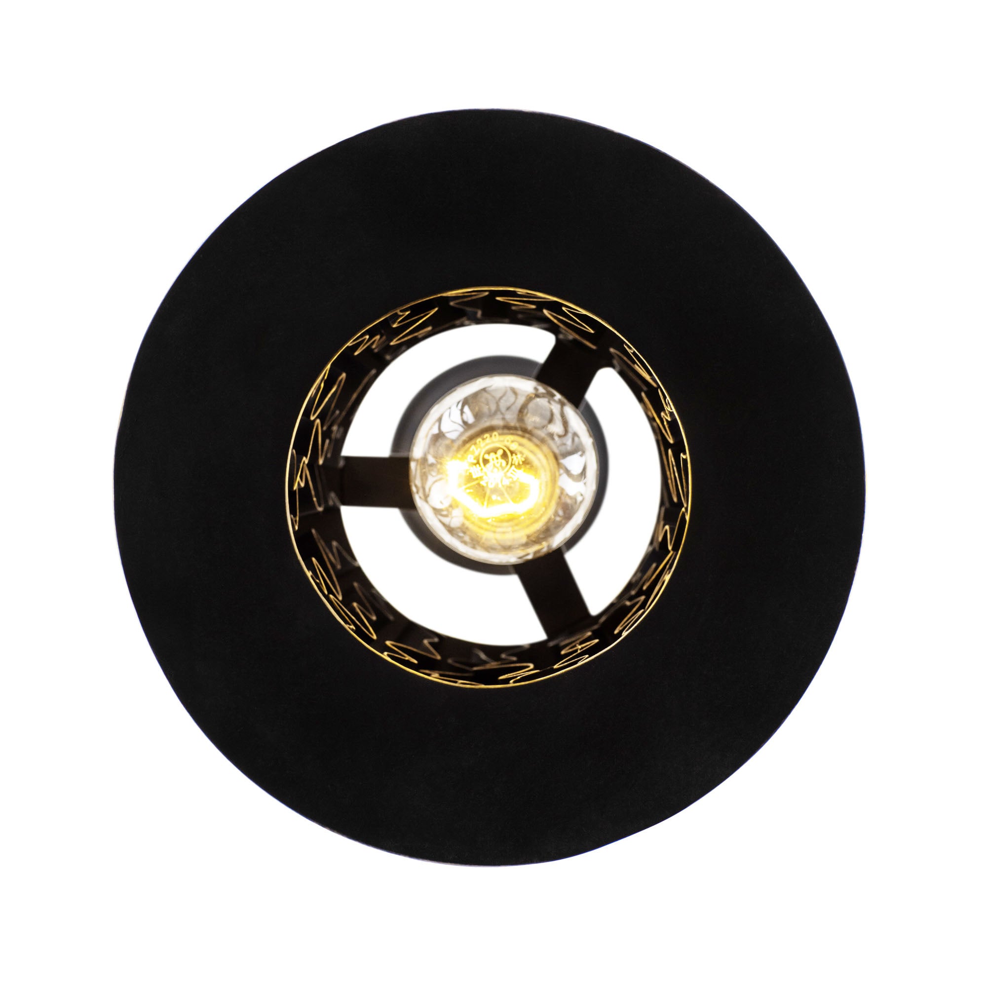 Estela 1 Light Mini Pendant - Matte Black/French Gold
