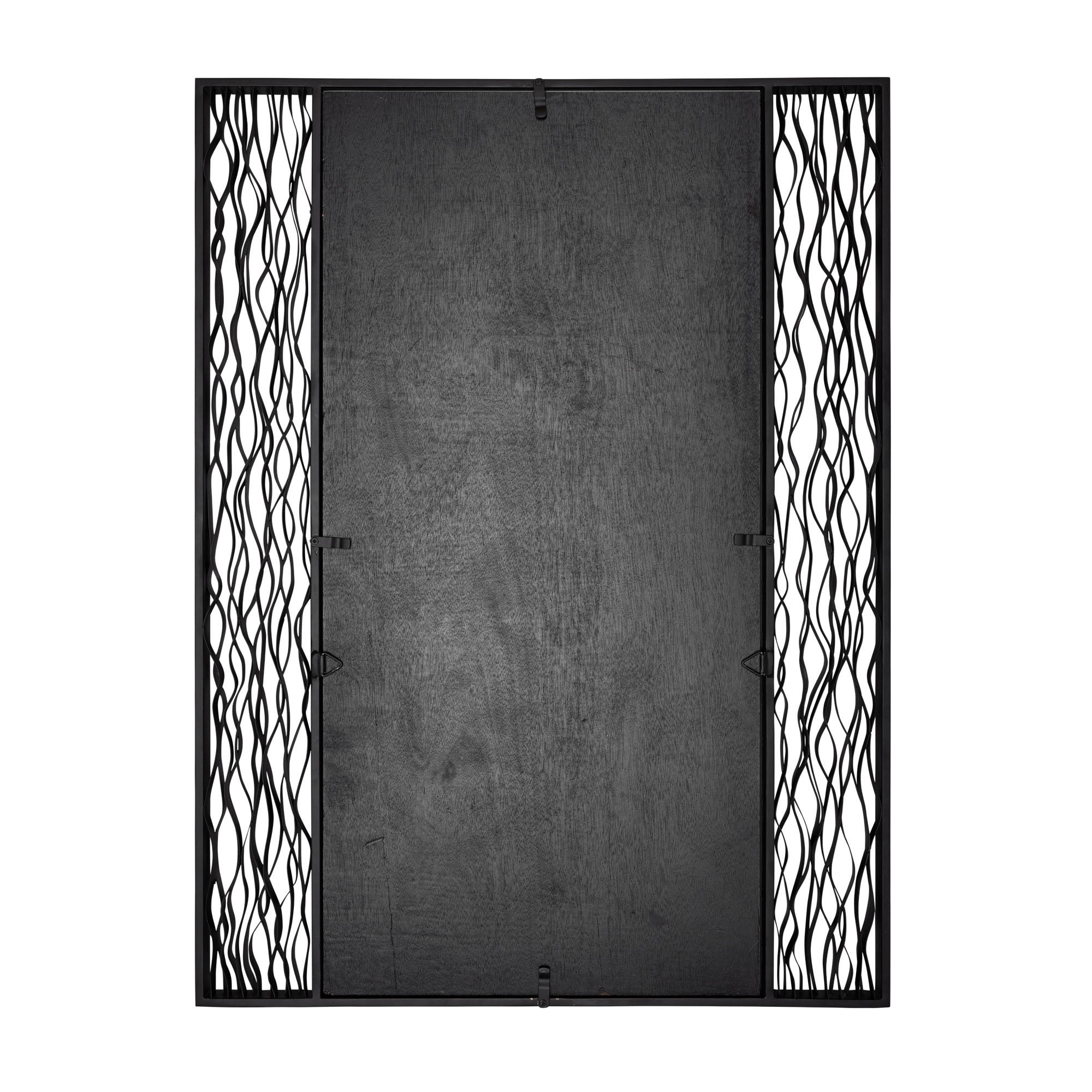 Estela 30x40 Rectangular Wall Mirror - Matte Black/French Gold