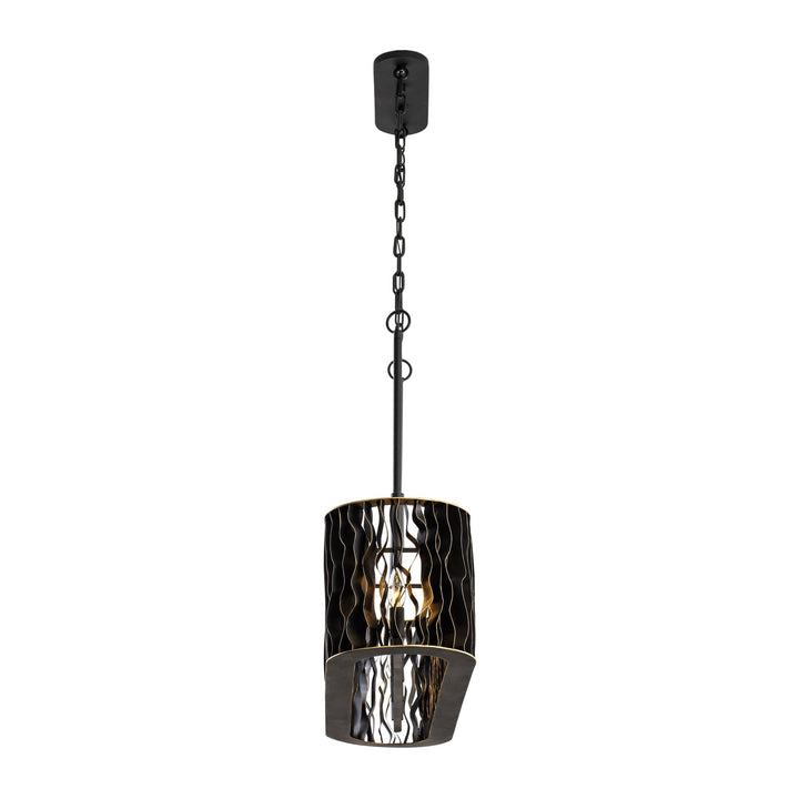 Estela 380N05MBFG 5-Lt Kitchen Pendant Light - Matte Black/French Gold