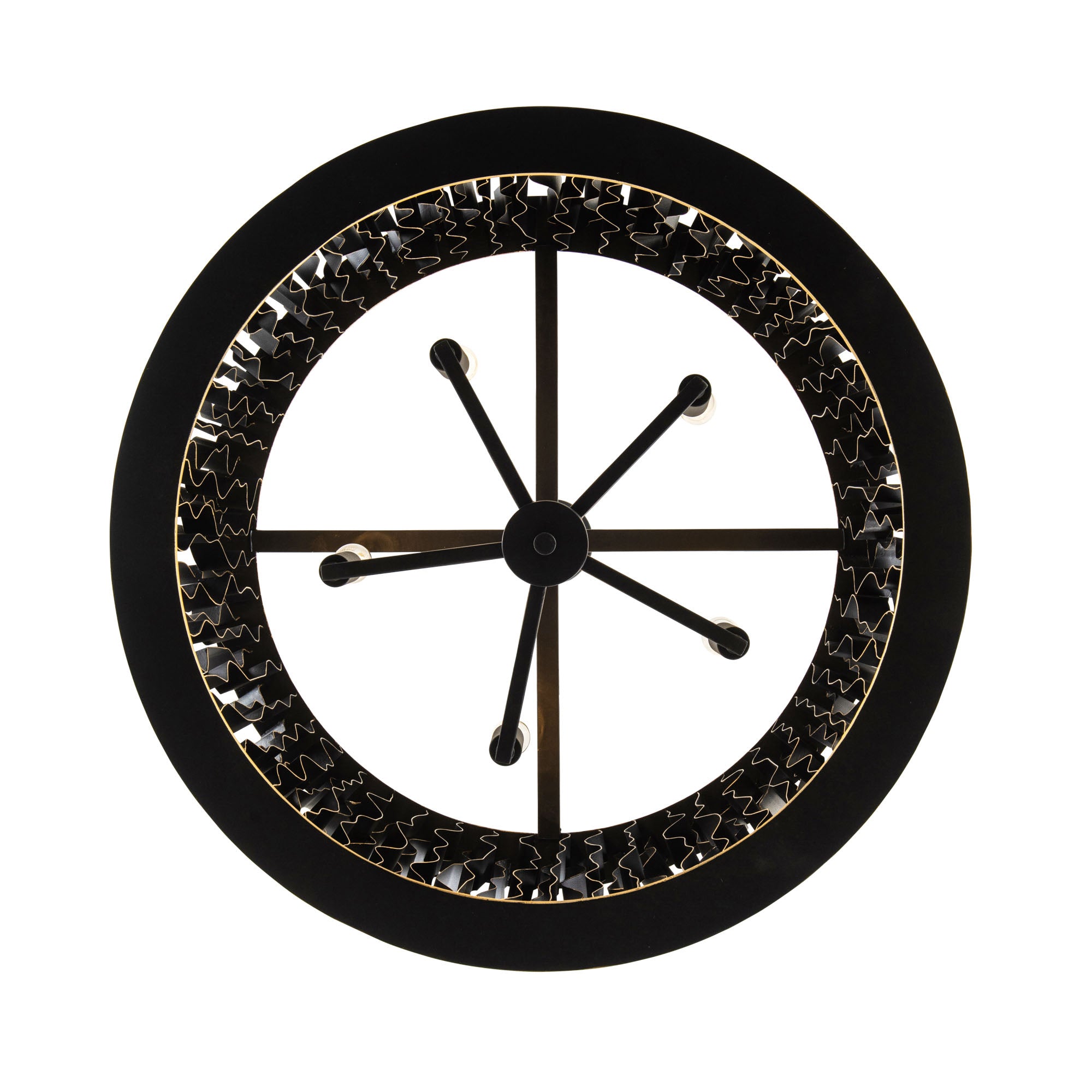 Estela 5 Light Pendant - Matte Black/French Gold