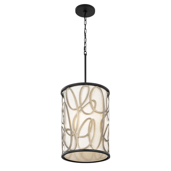 Scribble 381F06MBAR 6-Lt Foyer Pendant Light - Matte Black/Artifact