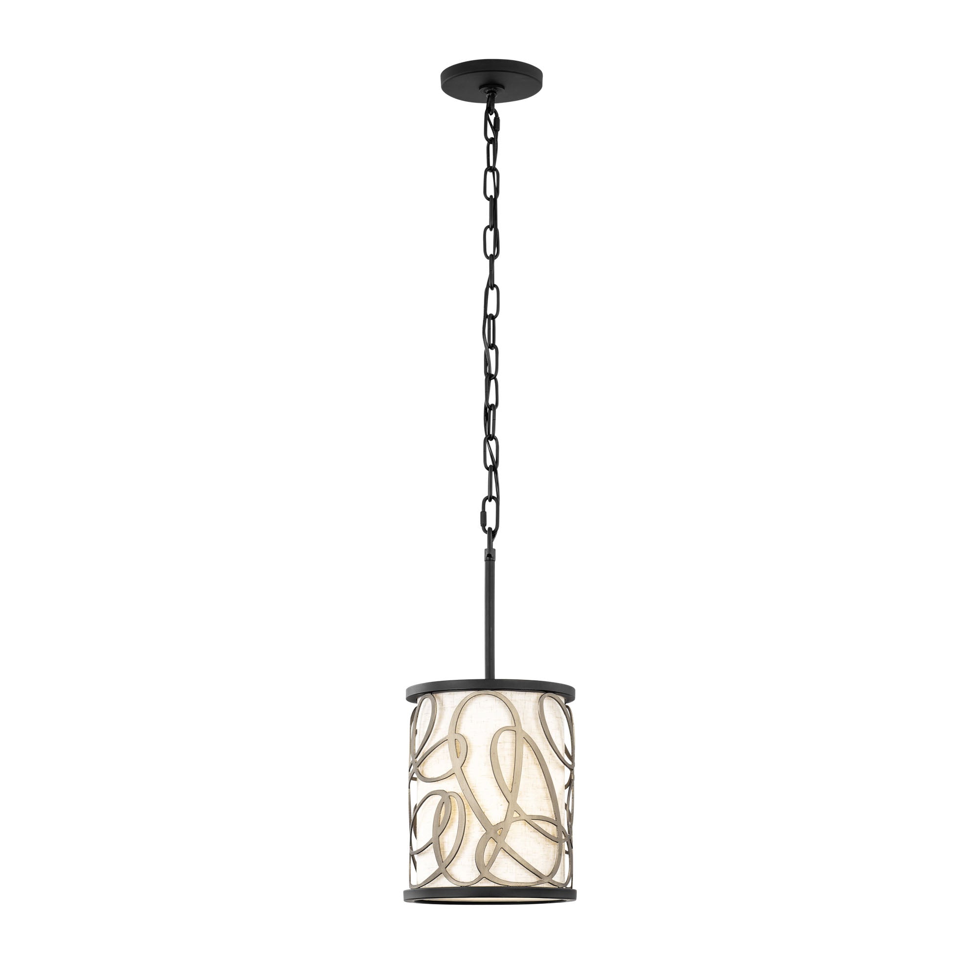 Scribble 1 Light Mini Pendant - Matte Black/Artifact