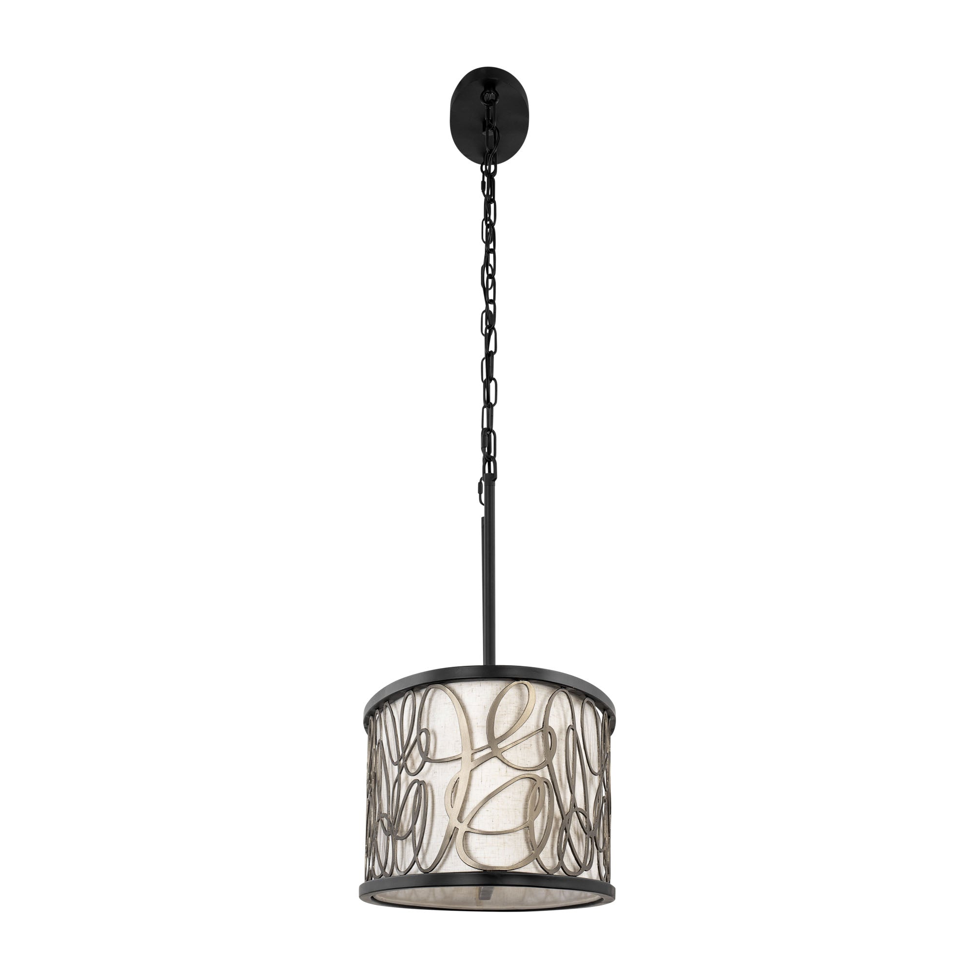 Scribble 6 Light Linear Pendant - Matte Black/Artifact