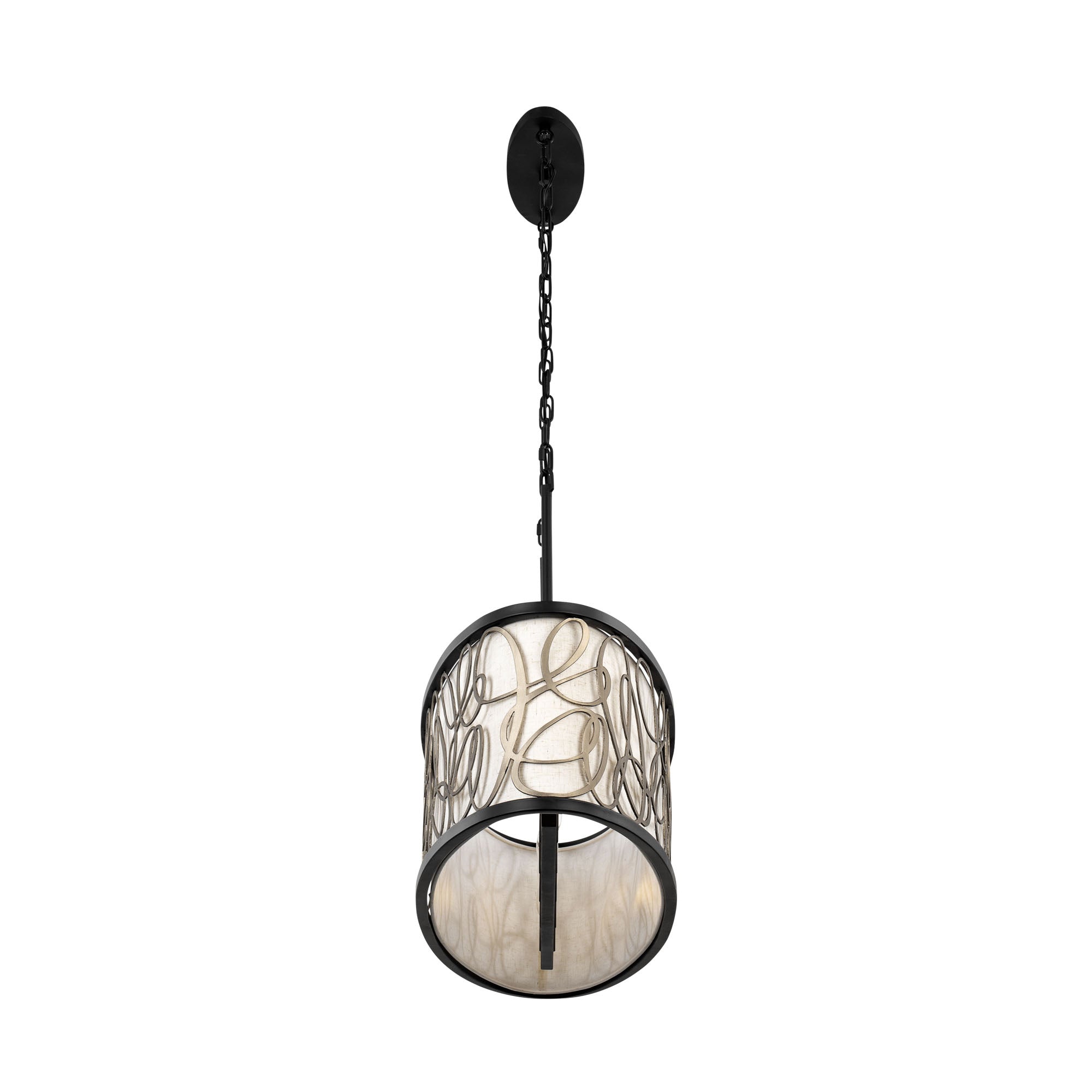 Scribble 6 Light Linear Pendant - Matte Black/Artifact