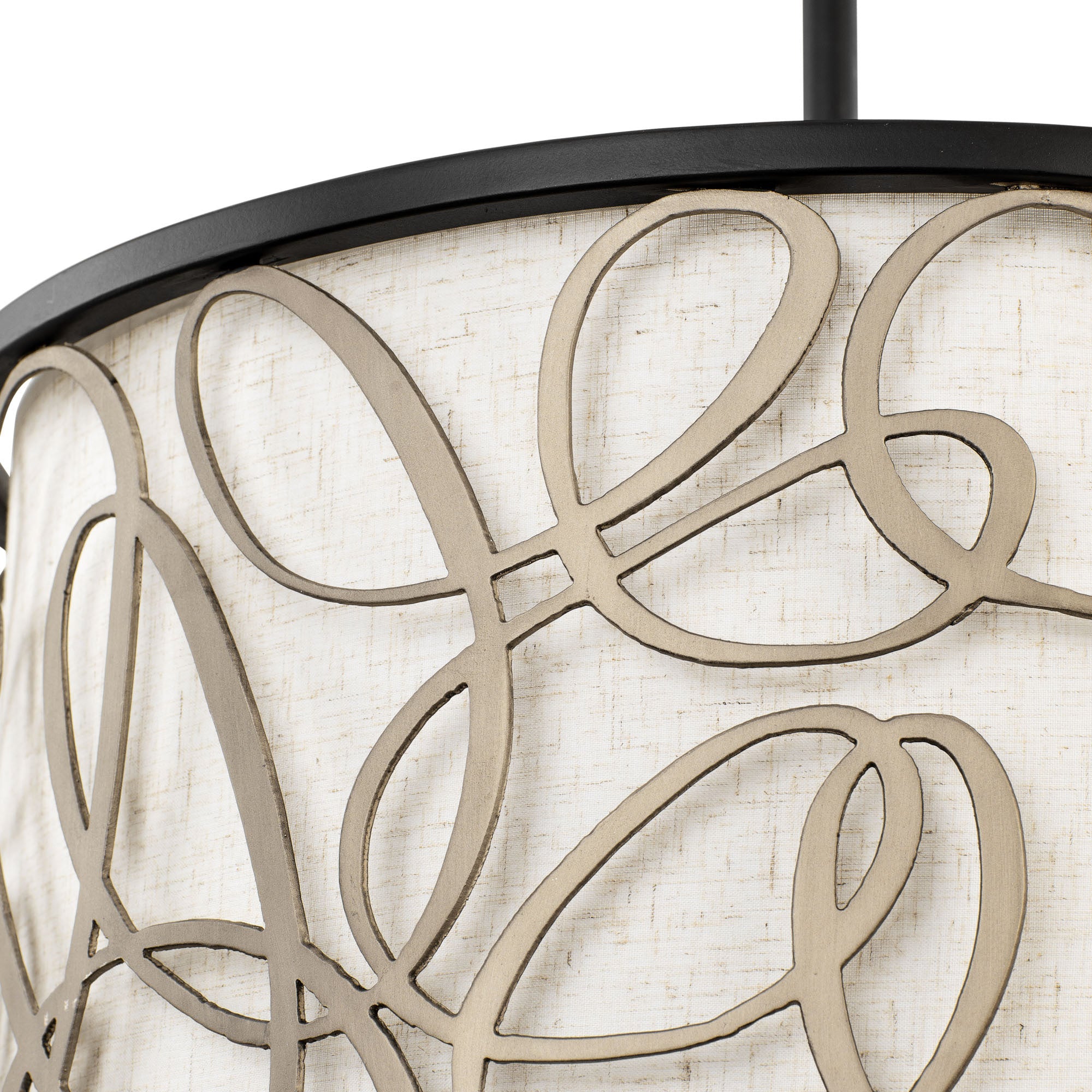 Scribble 3 Light Convertible Pendant/Semi-Flush - Matte Black/Artifact