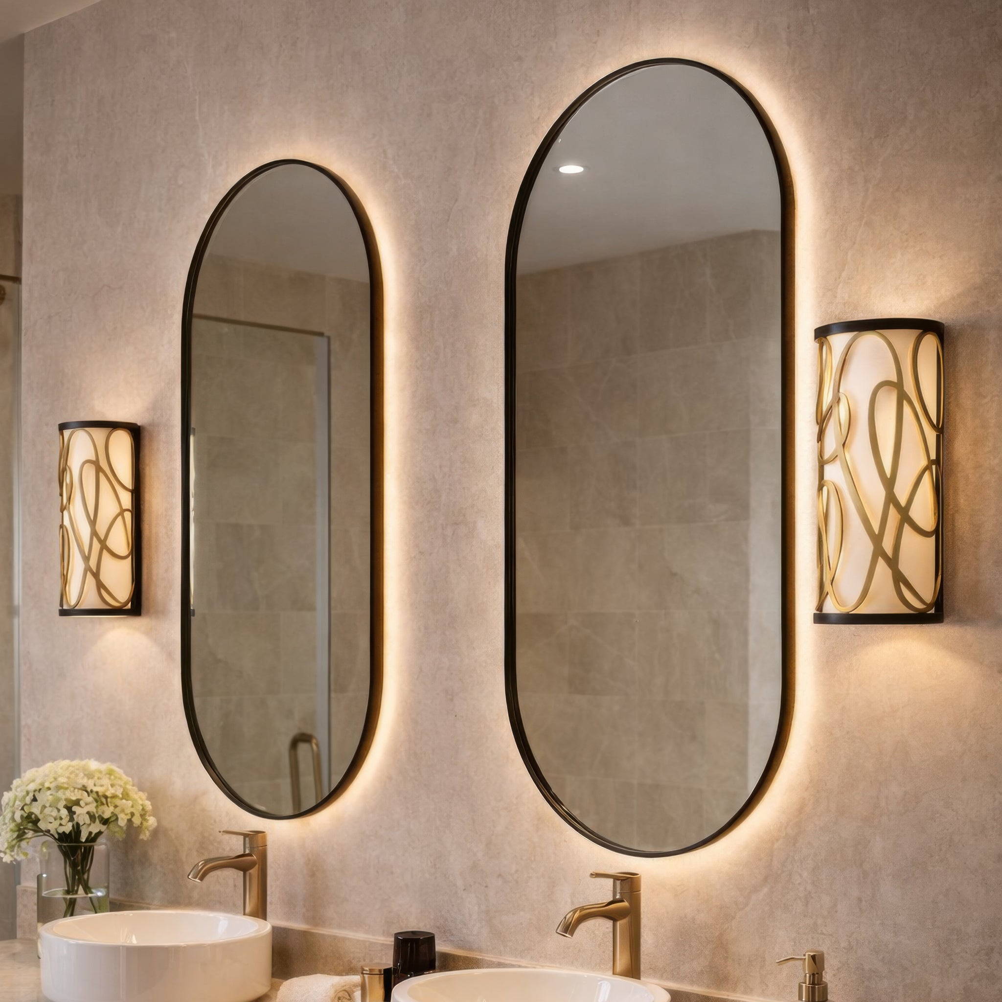 Scribble 2 Light Sconce - Matte Black/Artifact