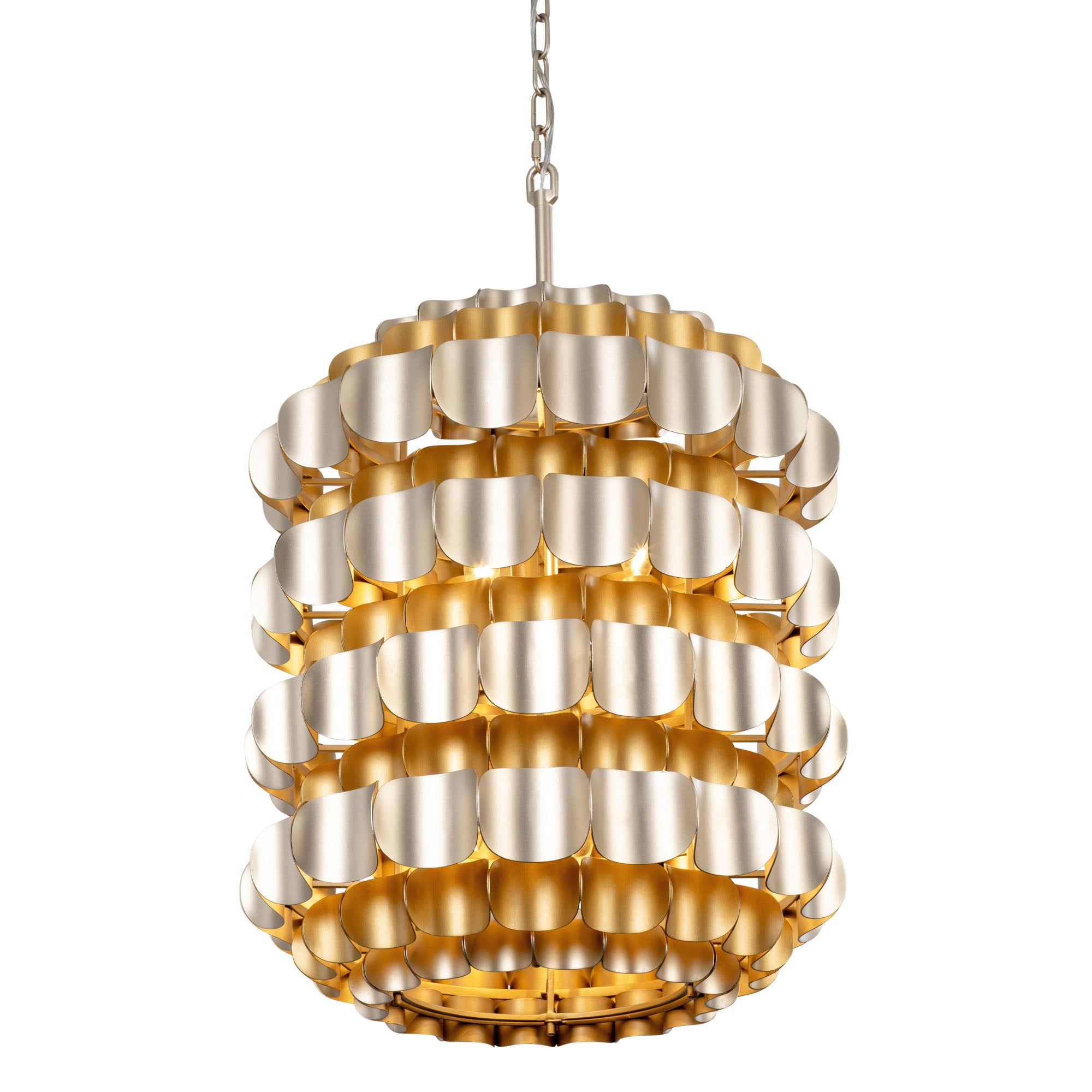 Swoon 6 Light Foyer - Antique Gold/Gold Dust