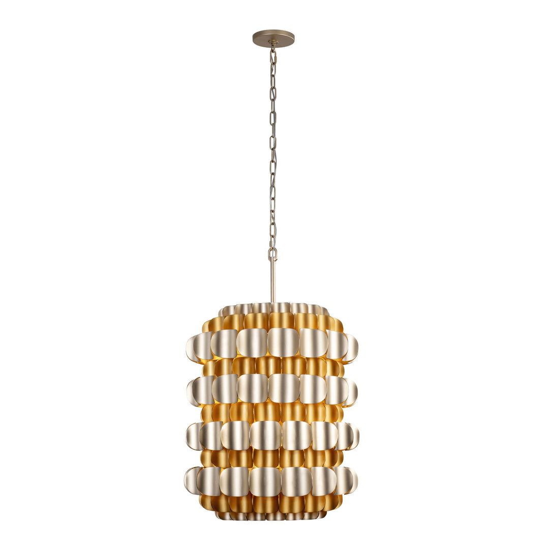 Swoon 382F06AGGD 6-Lt Foyer Pendant Light - Antique Gold/Gold Dust