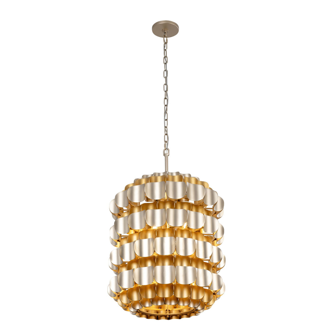 Swoon 382F06AGGD 6-Lt Foyer Pendant Light - Antique Gold/Gold Dust