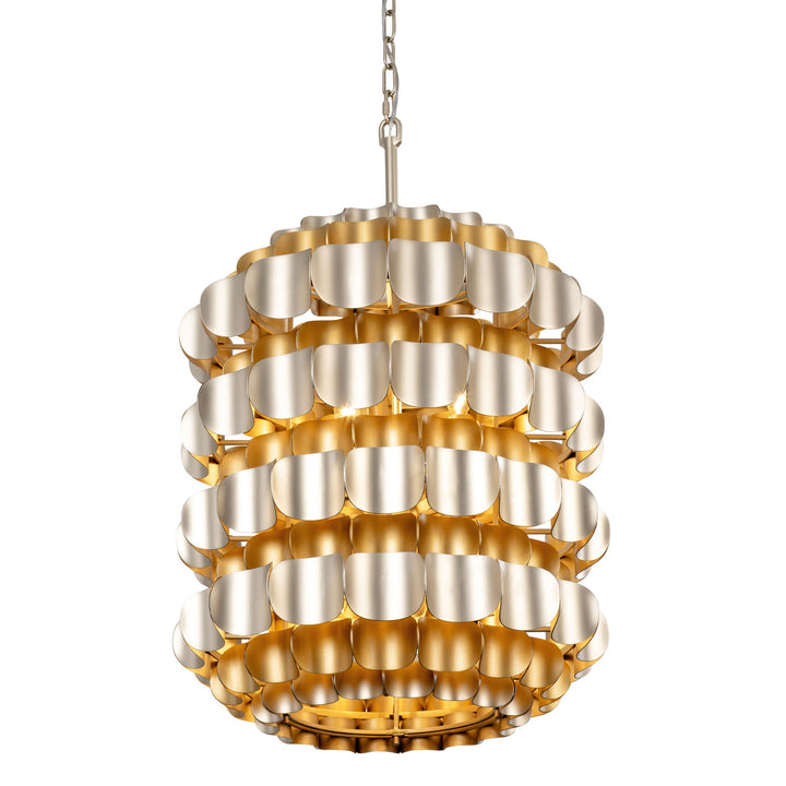 Swoon 382F06AGGD 6-Lt Foyer Pendant Light - Antique Gold/Gold Dust