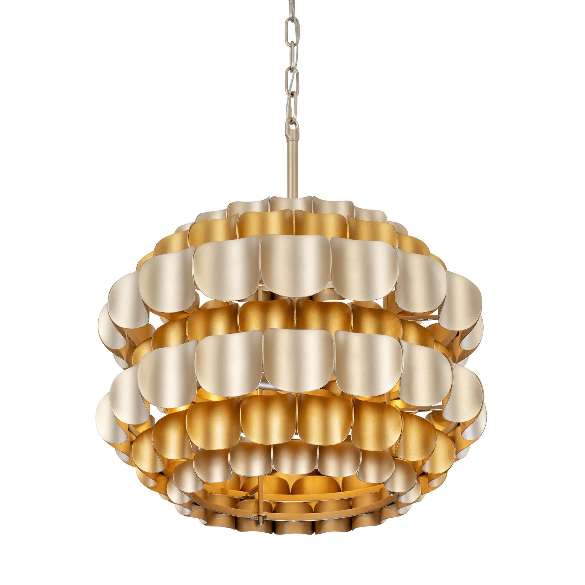 Swoon 3 Light Pendant - Antique Gold/Gold Dust