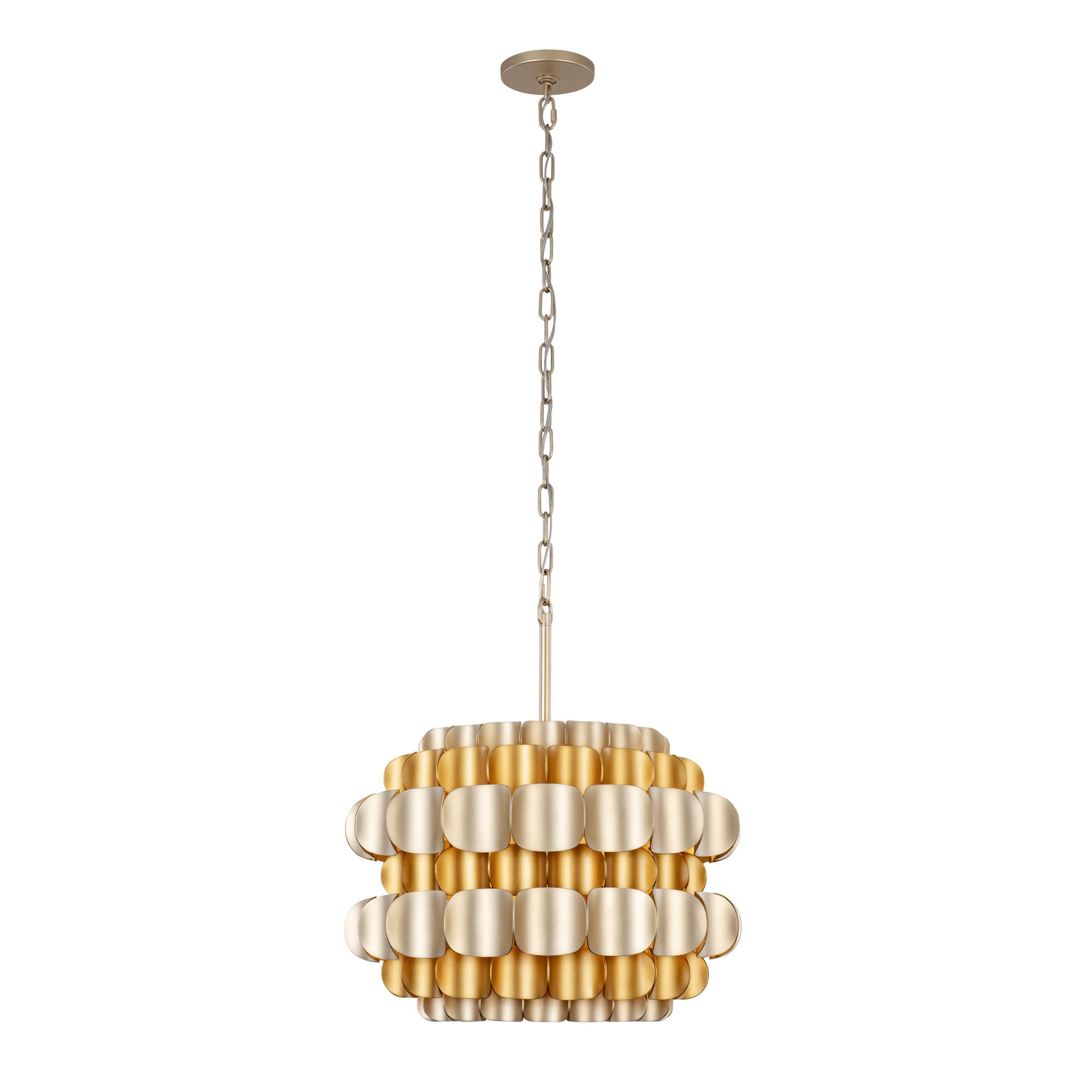 Swoon 3 Light Pendant - Antique Gold/Gold Dust