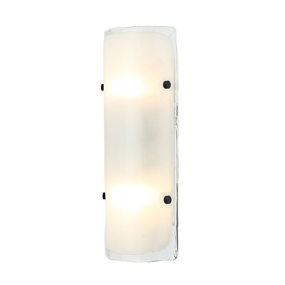 Fairchild 385W02BNS 2-Lt Wall Sconce - Black/Polished Nickel/Satin Brass