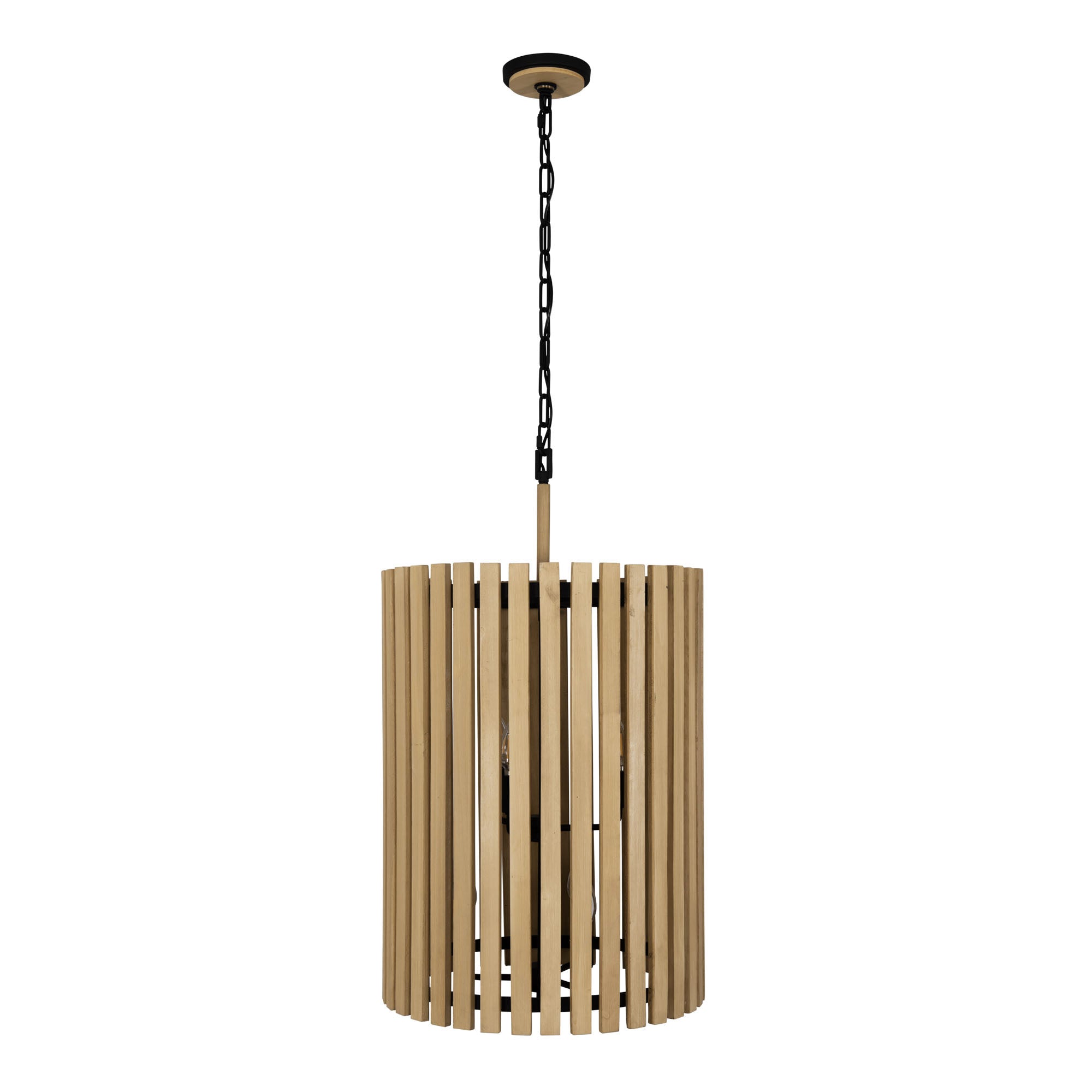 Suratto 6 Light   Foyer - Matte Black/Honey Blonde