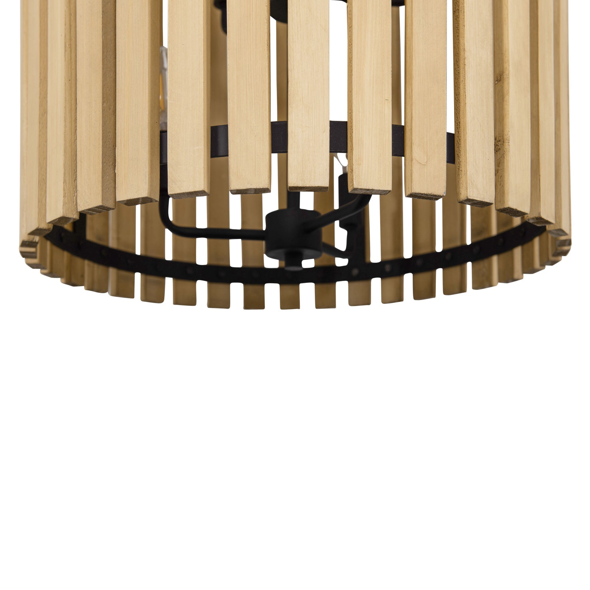 Suratto 6 Light   Foyer - Matte Black/Honey Blonde