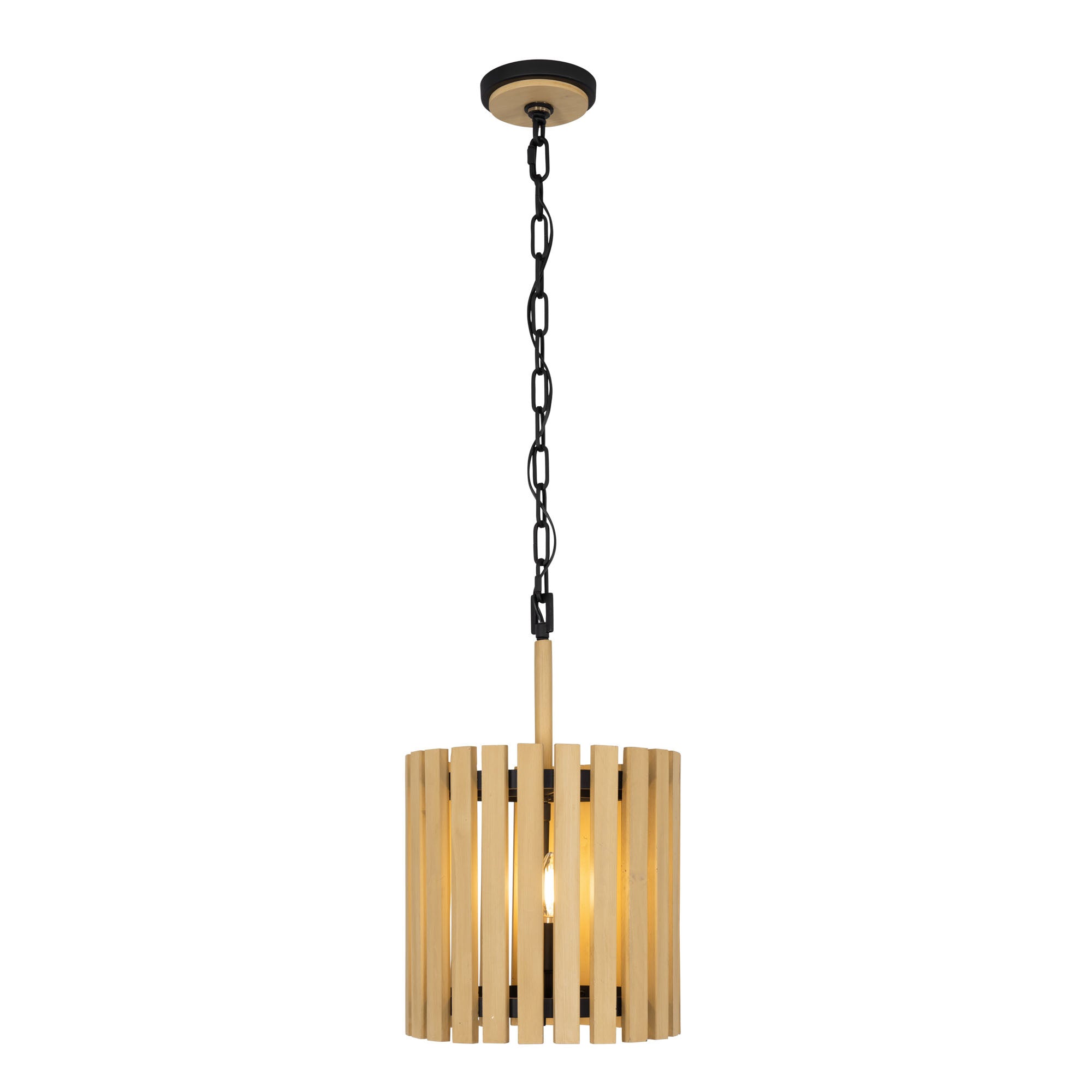 Suratto 2 Light   Pendant - Matte Black/Honey Blonde