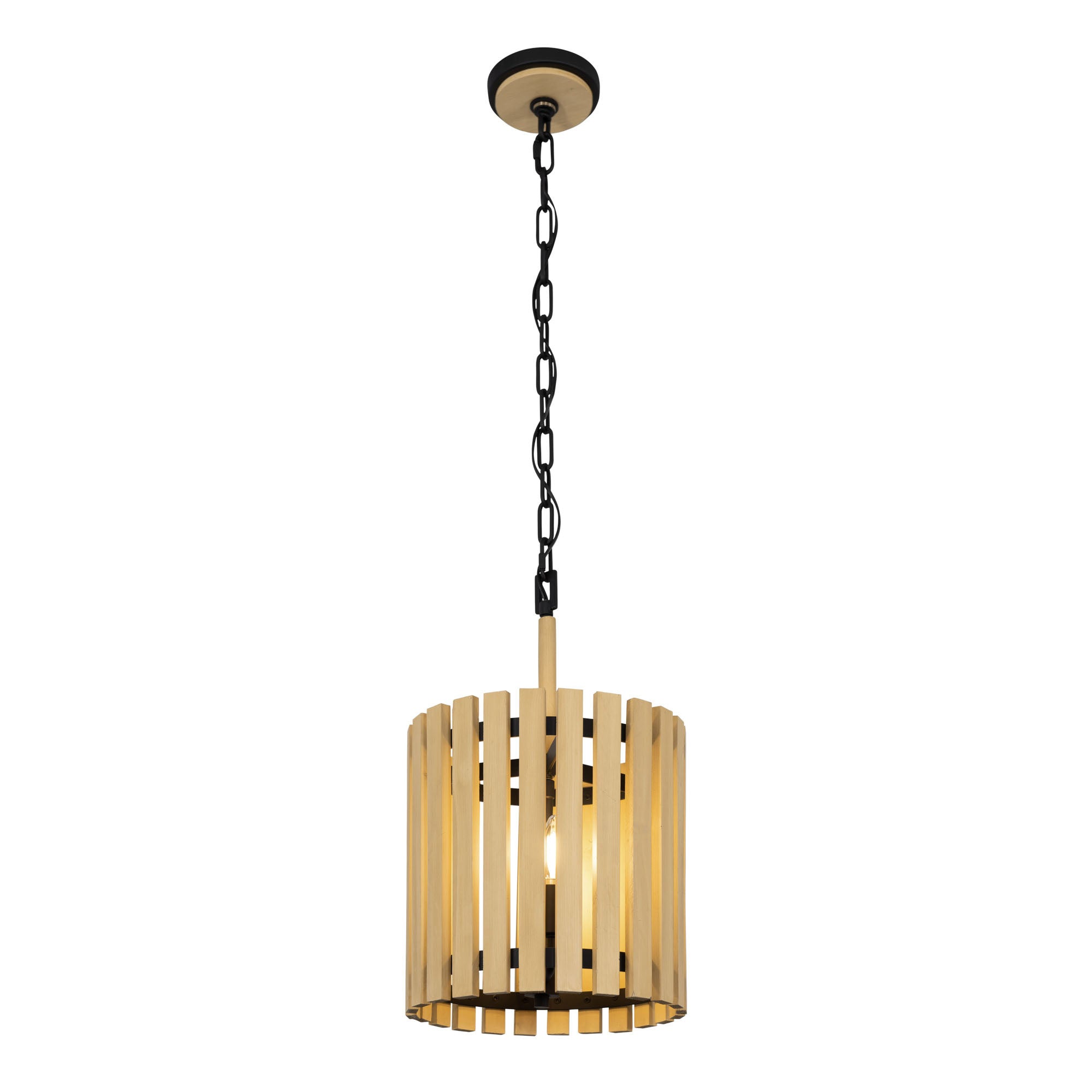 Suratto 2 Light   Pendant - Matte Black/Honey Blonde