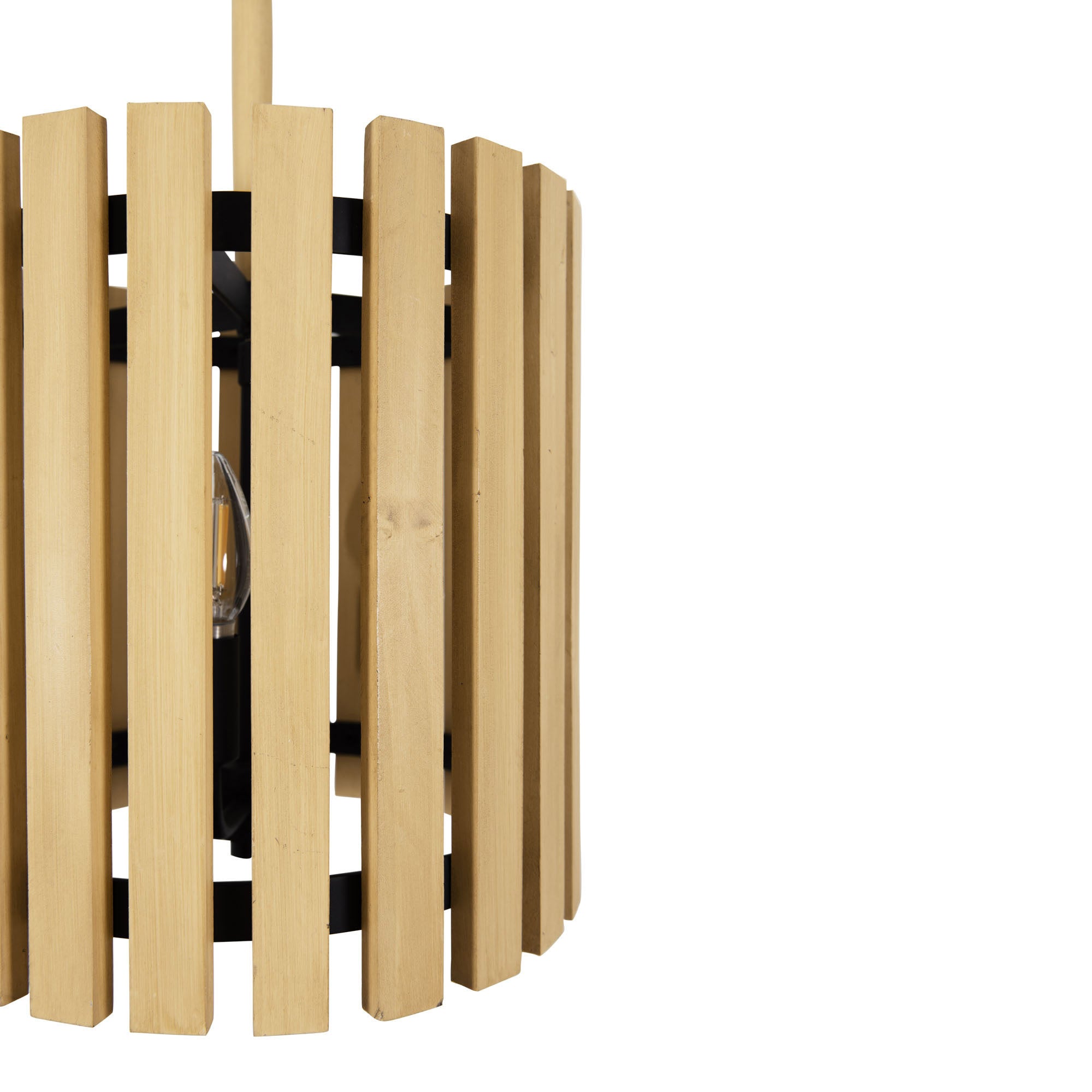 Suratto 2 Light   Pendant - Matte Black/Honey Blonde