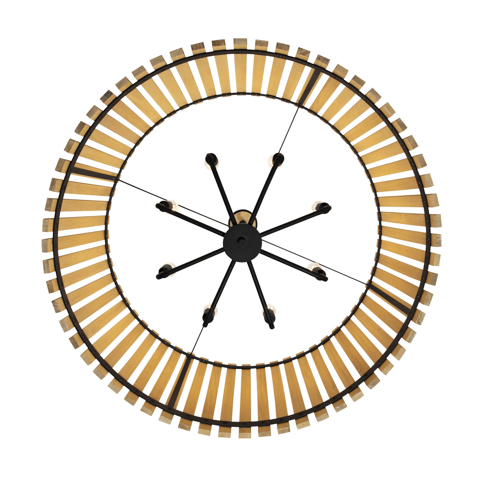 Suratto 8 Light   Pendant - Matte Black/Honey Blonde