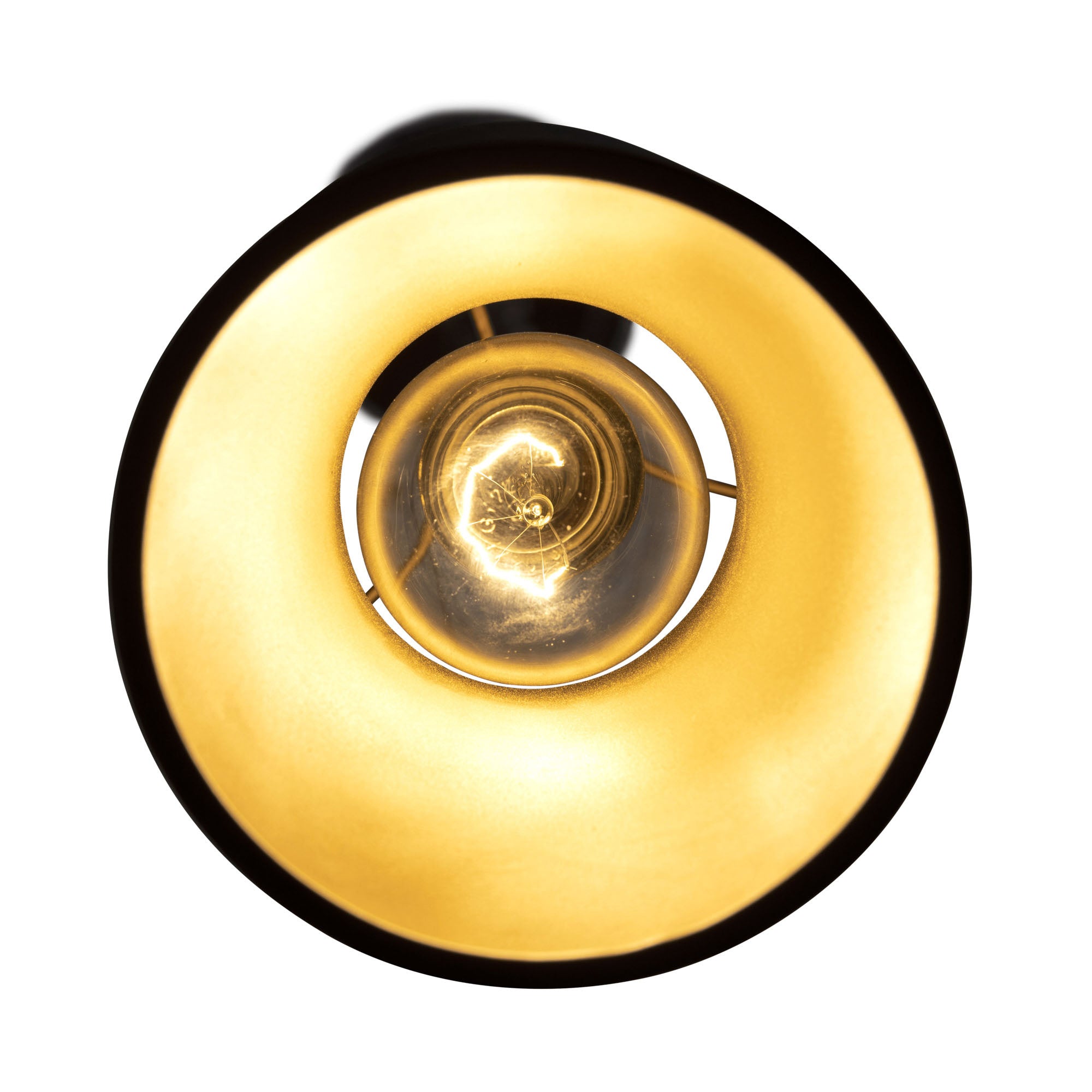 Mad Hatter 1-Light Mini Pendant - Matte Black/French Gold