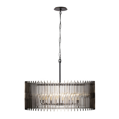 Park Row 10 Light   Pendant - Matte Black/French Gold