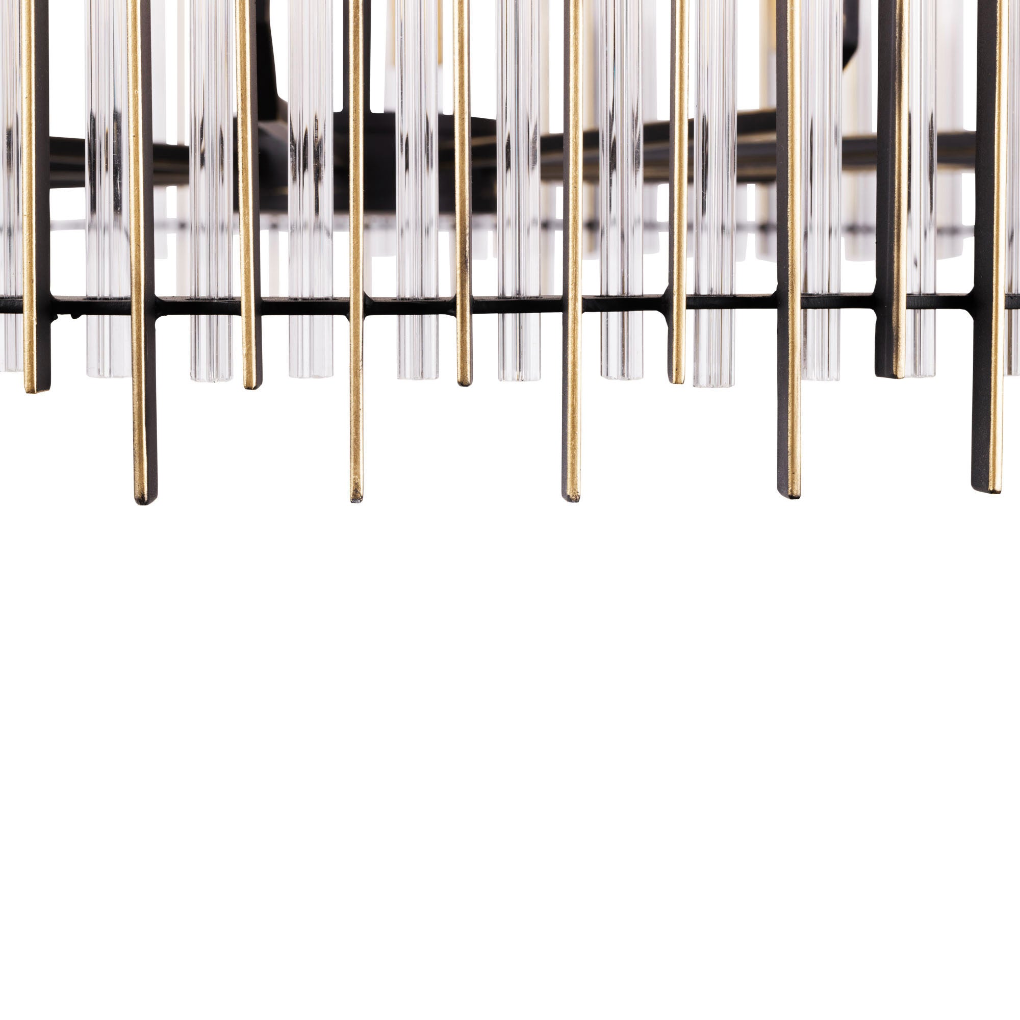 Park Row 10 Light   Pendant - Matte Black/French Gold