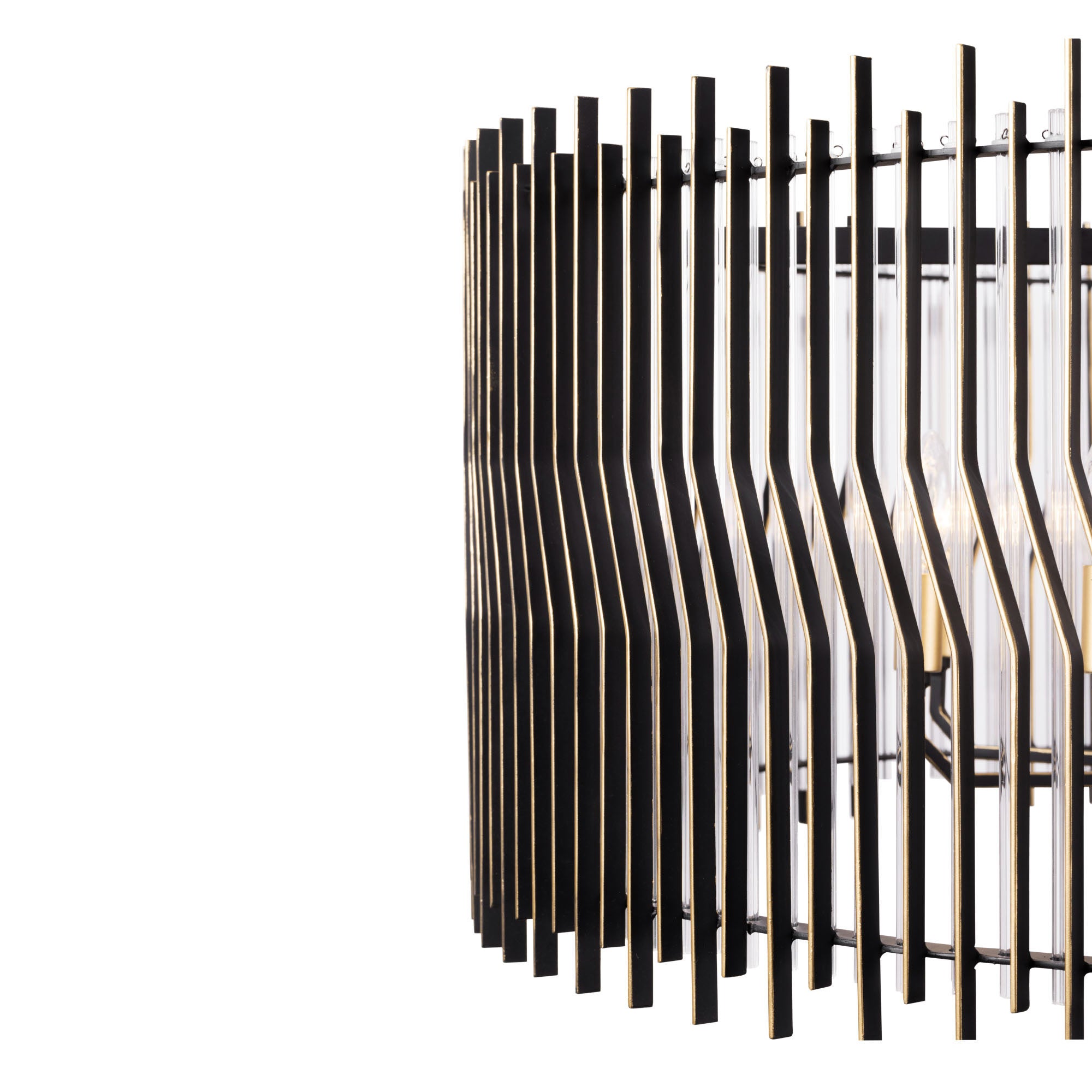 Park Row 10 Light   Pendant - Matte Black/French Gold