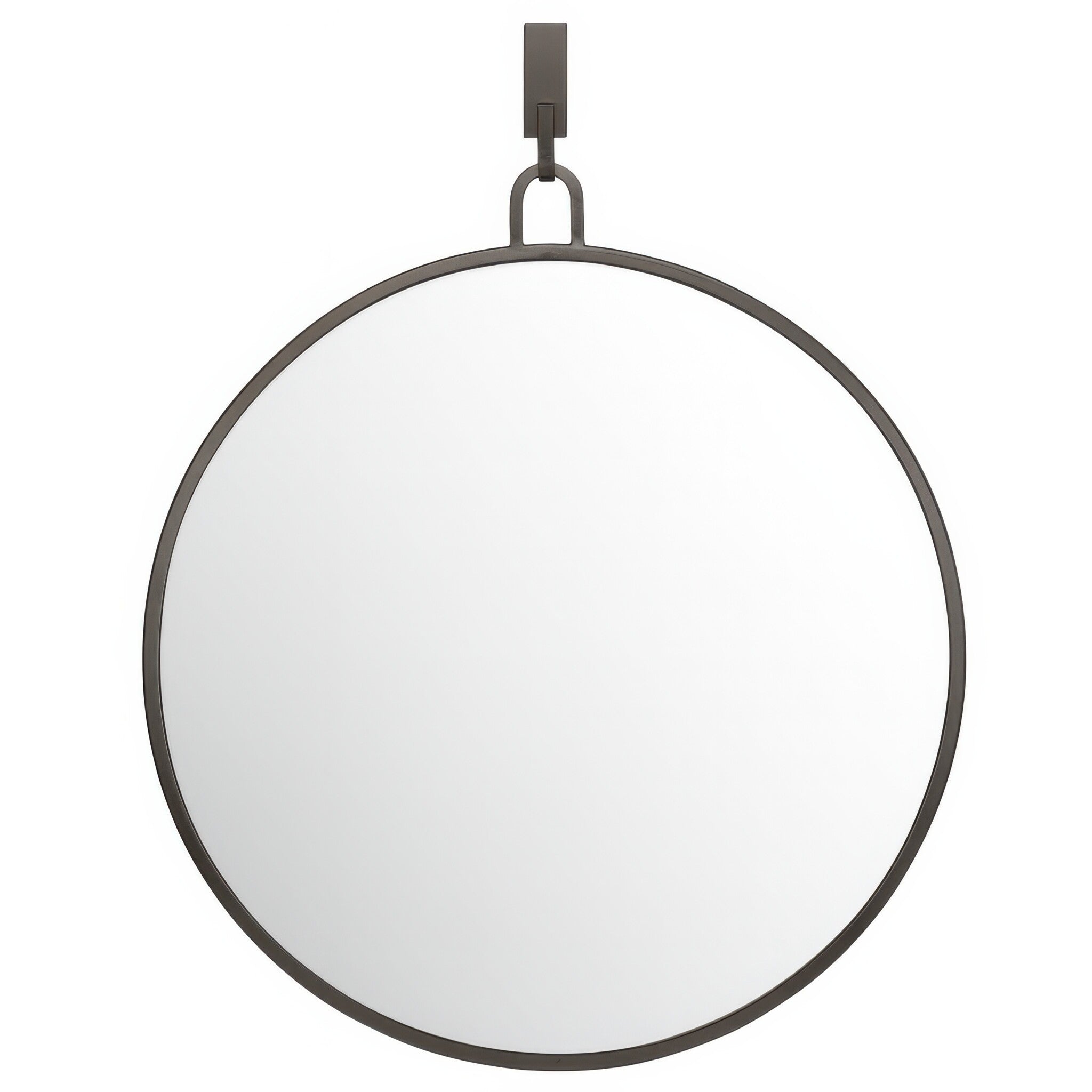 Stopwatch 30-in Round Accent Mirror - Bronze