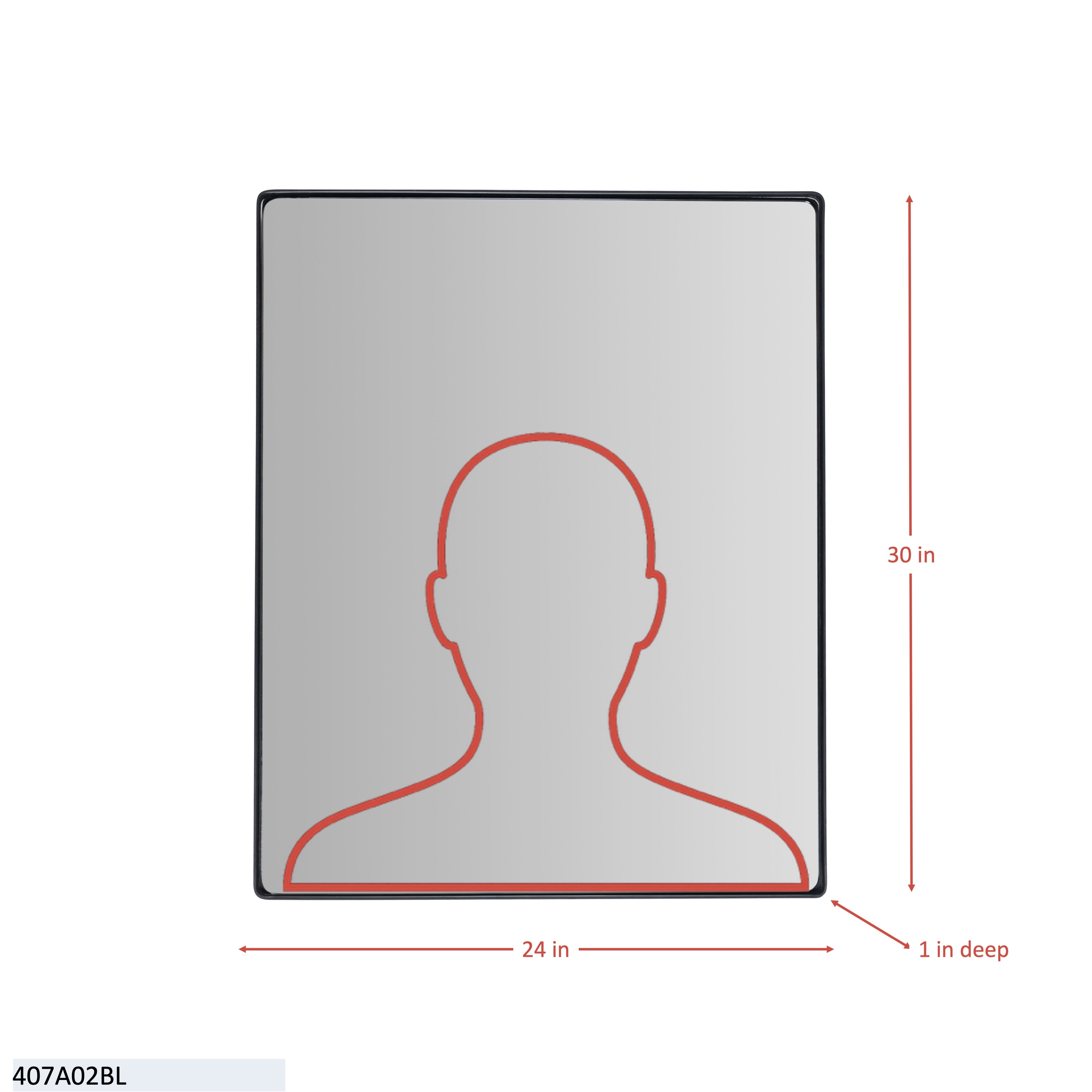 Kye 24x30 Rectangular Rounded Wall Mirror - Bronze