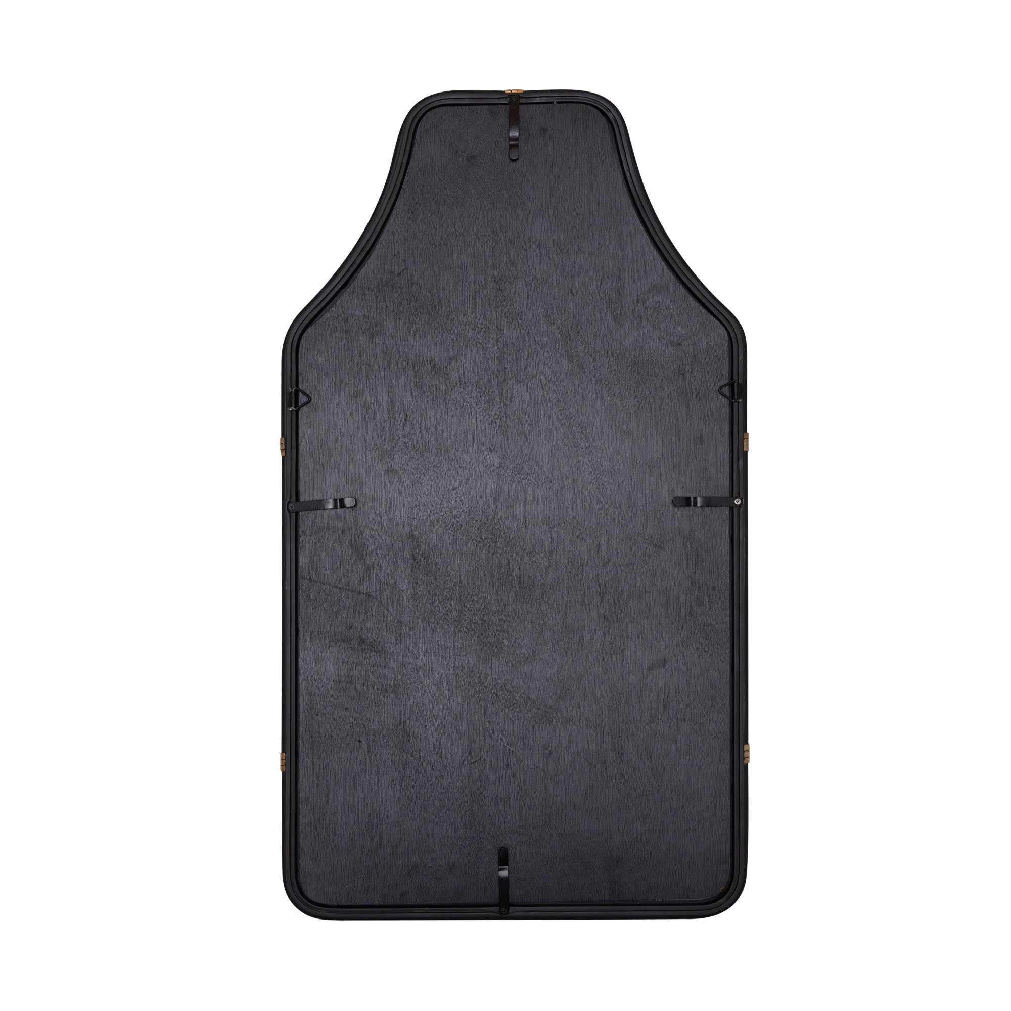 Federal Case 22x40   Wall Mirror - Matte Black/French Gold