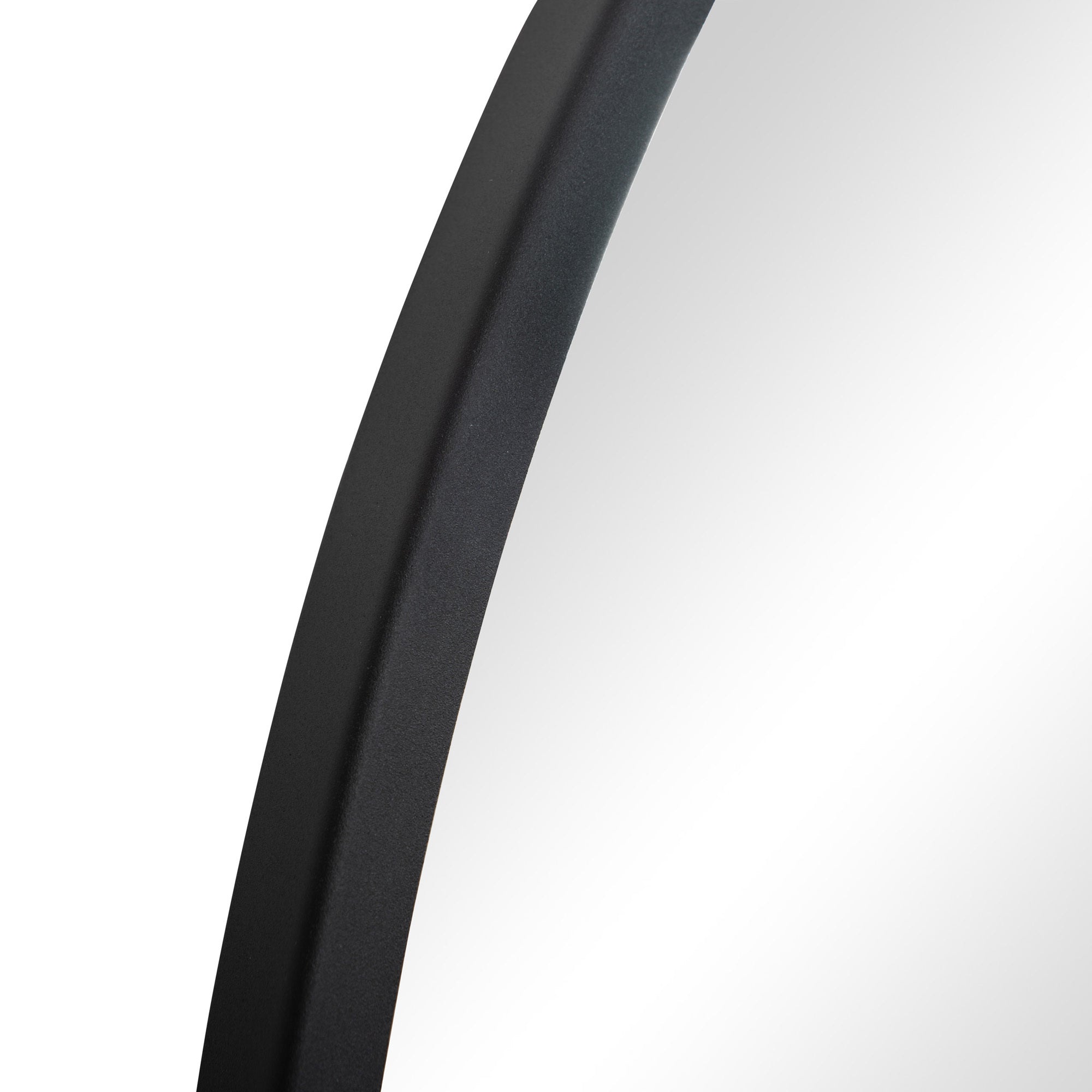 Cottage 30-in Round Mirror - Black