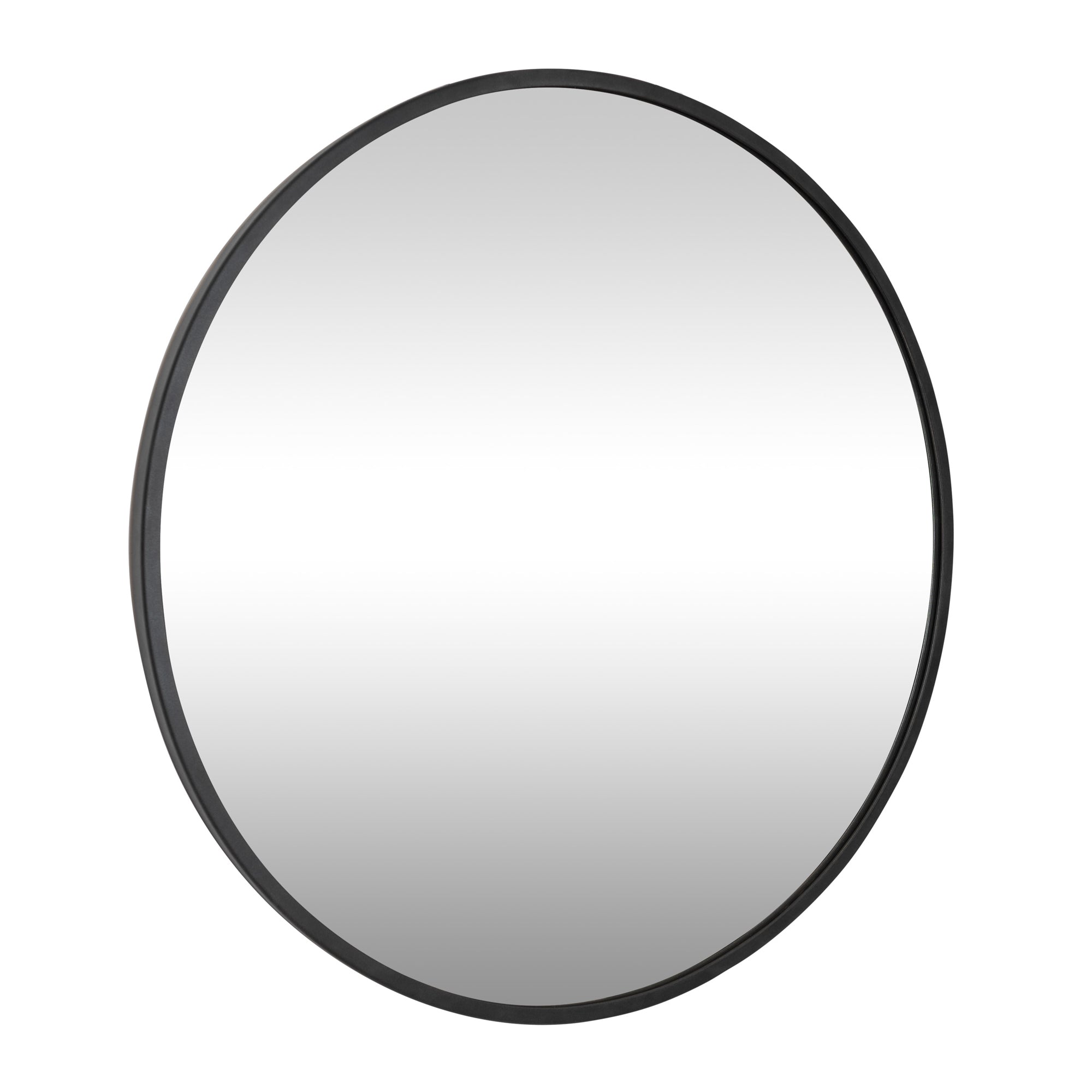 Cottage 30-in Round Mirror - Black