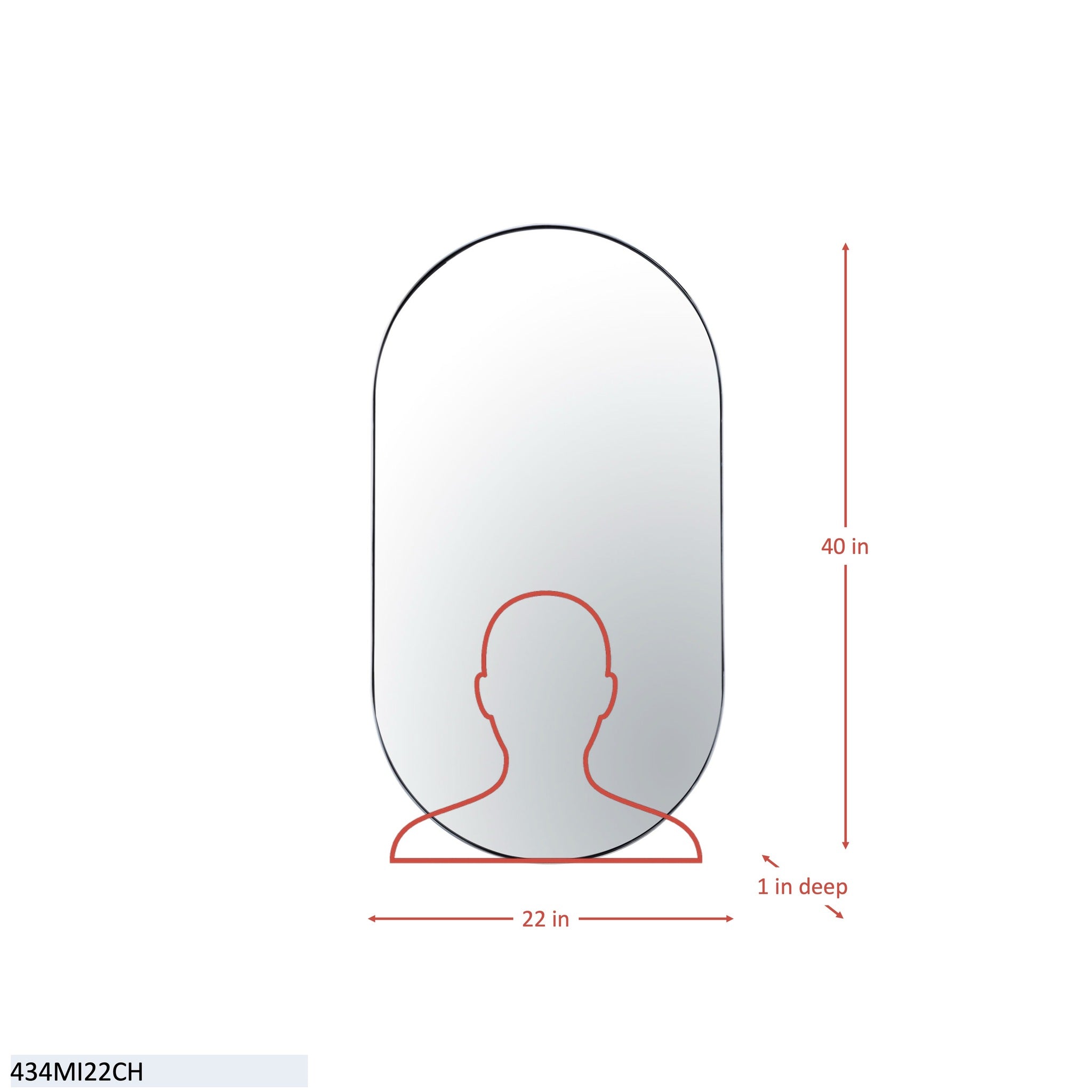 Capsule 22x40 Mirror - Chrome