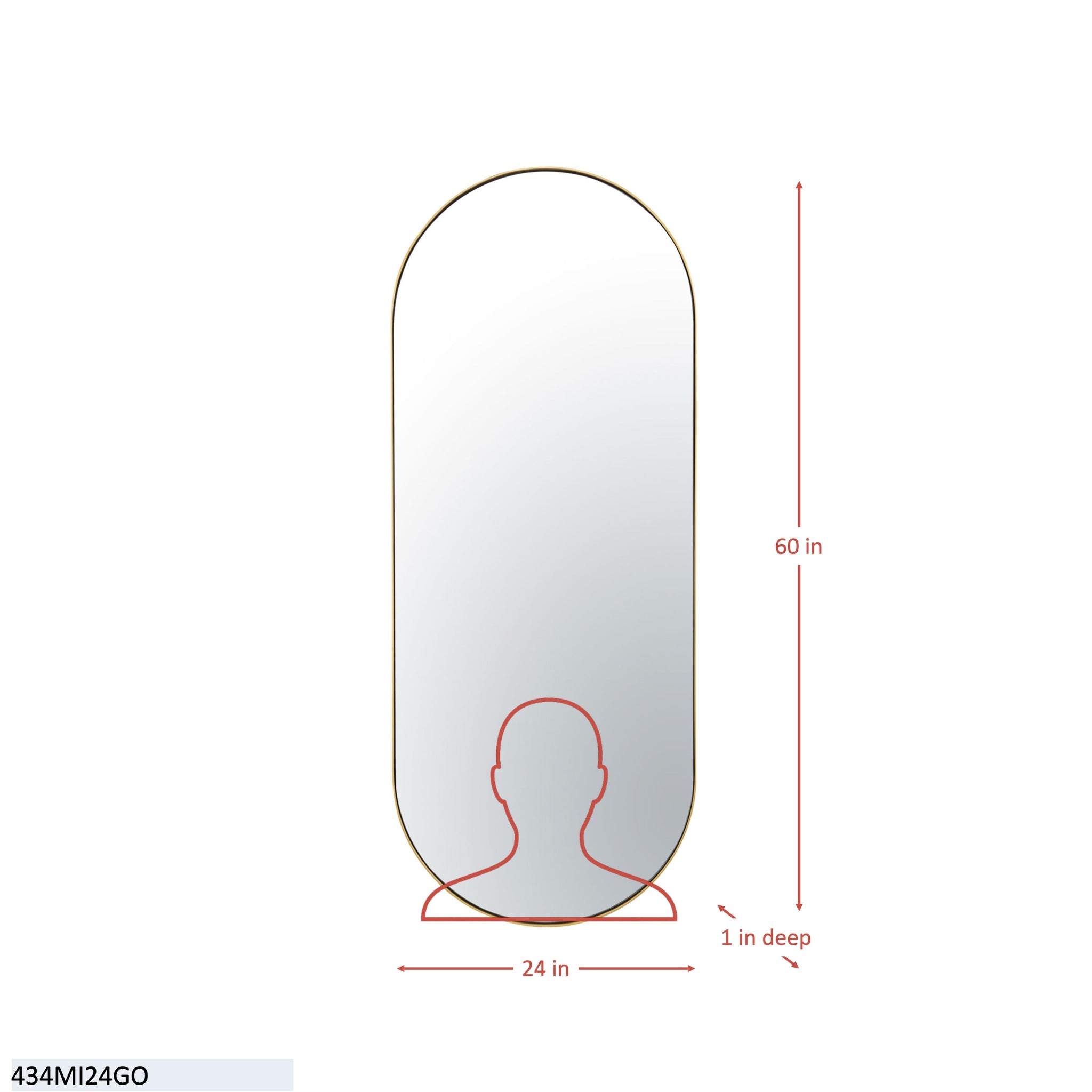 Capsule 24x60 Mirror - Black
