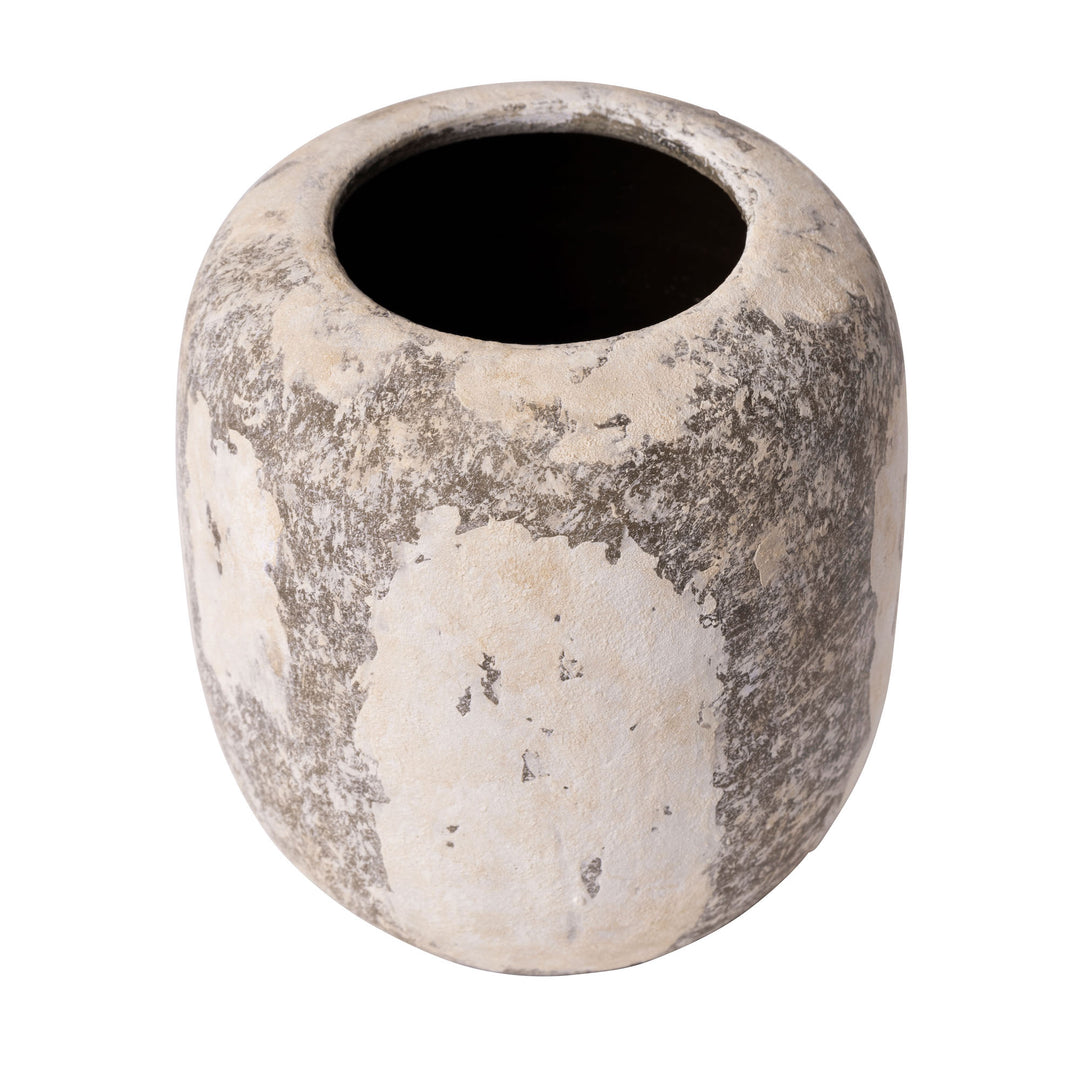 Potty 445VA05C Ceramic Vase - Distressed Cafe au Lait