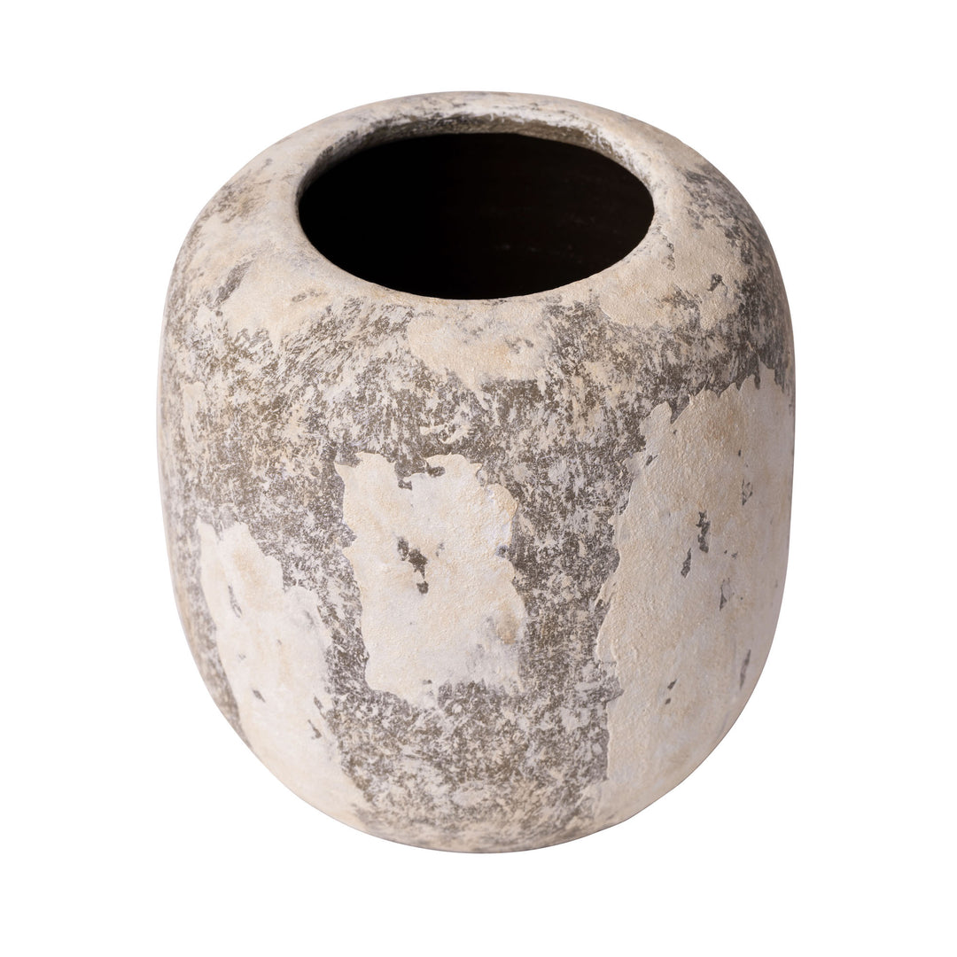 Potty 445VA05C Ceramic Vase - Distressed Cafe au Lait