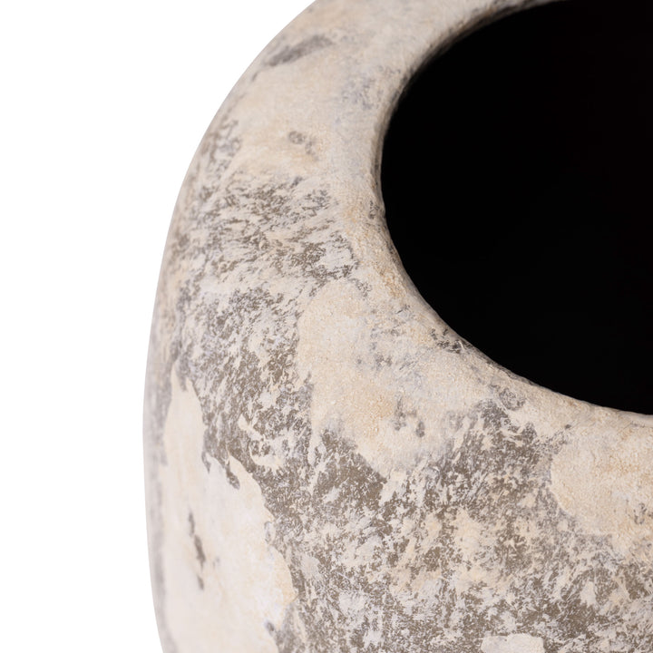 Potty 445VA05C Ceramic Vase - Distressed Cafe au Lait