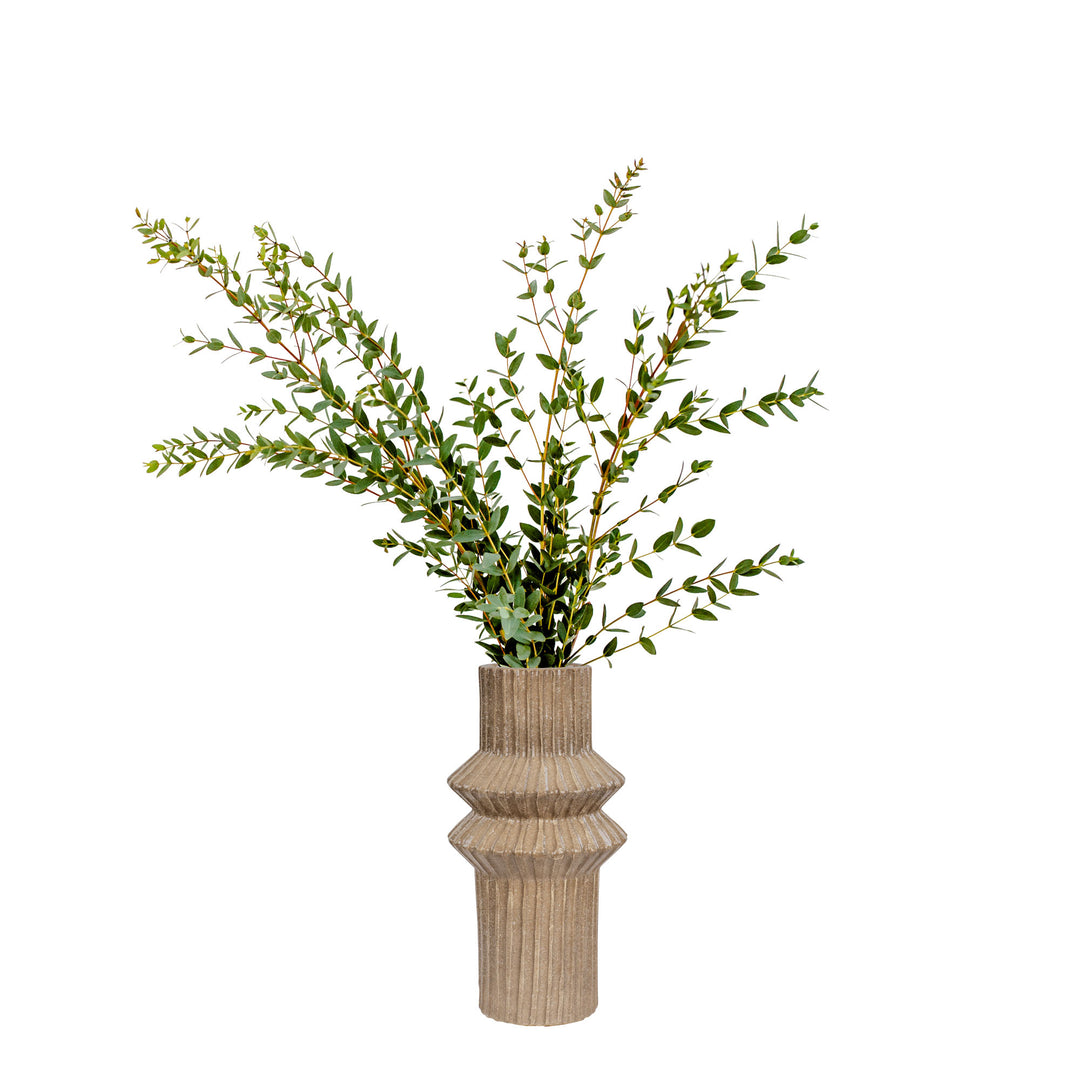 Primea 445VA06A Ceramic Vase - Brown Mud