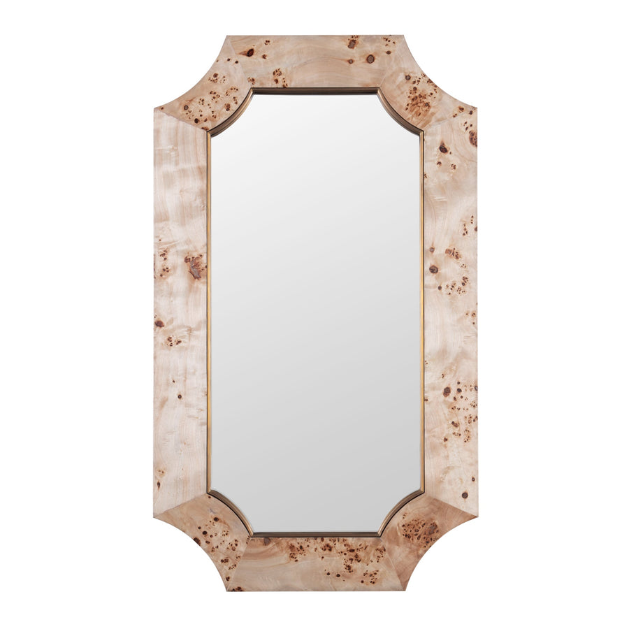 Farra 449MI26B 26x44 Wall Mirror - Poplar Burl/Weathered Brass