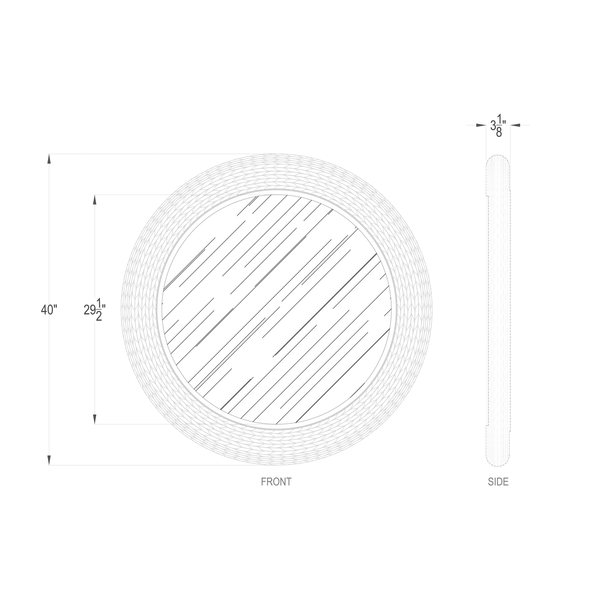 Athena 457MI40FGN Mirror | Varaluz