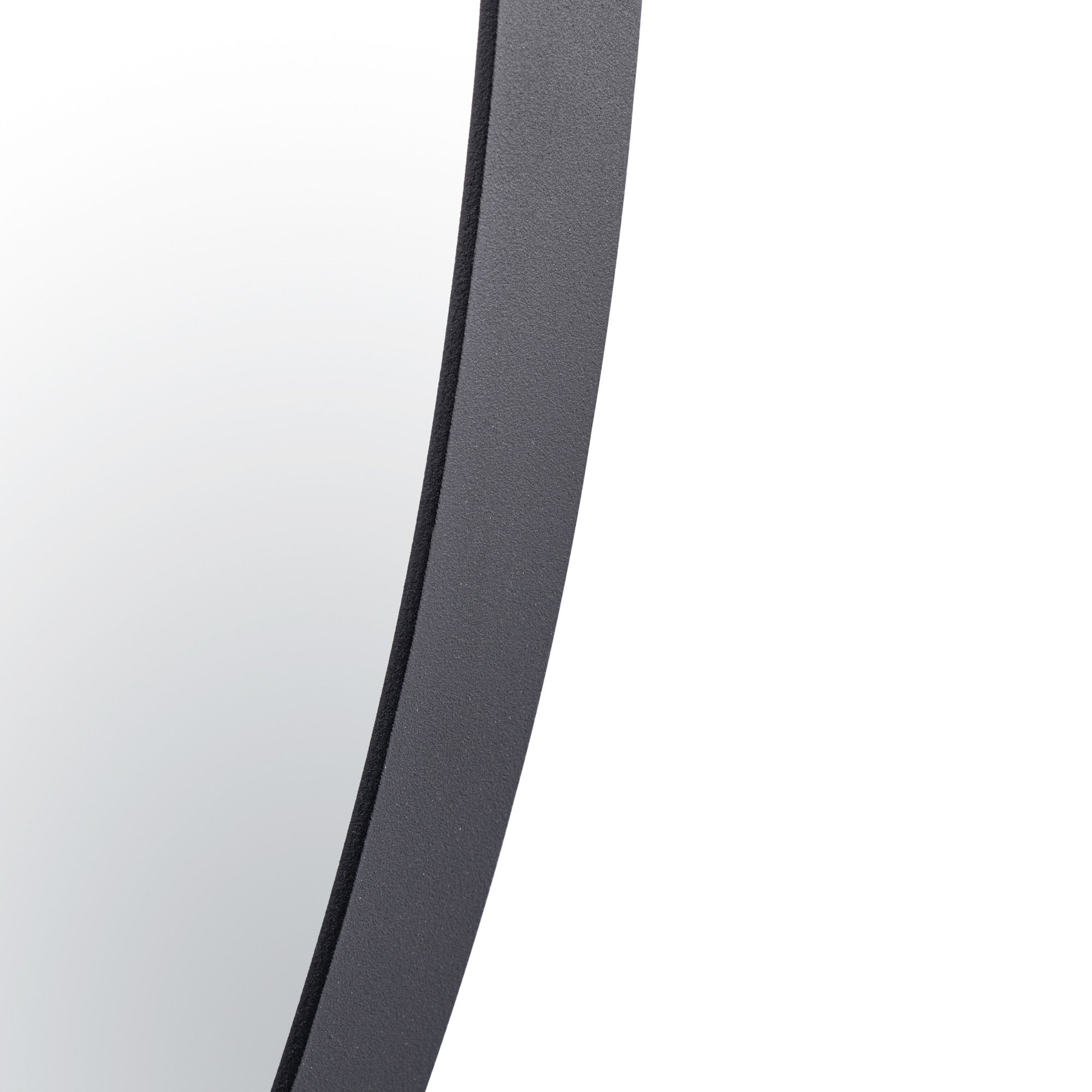 Tablet 30-in Round Wall Mirror - Black