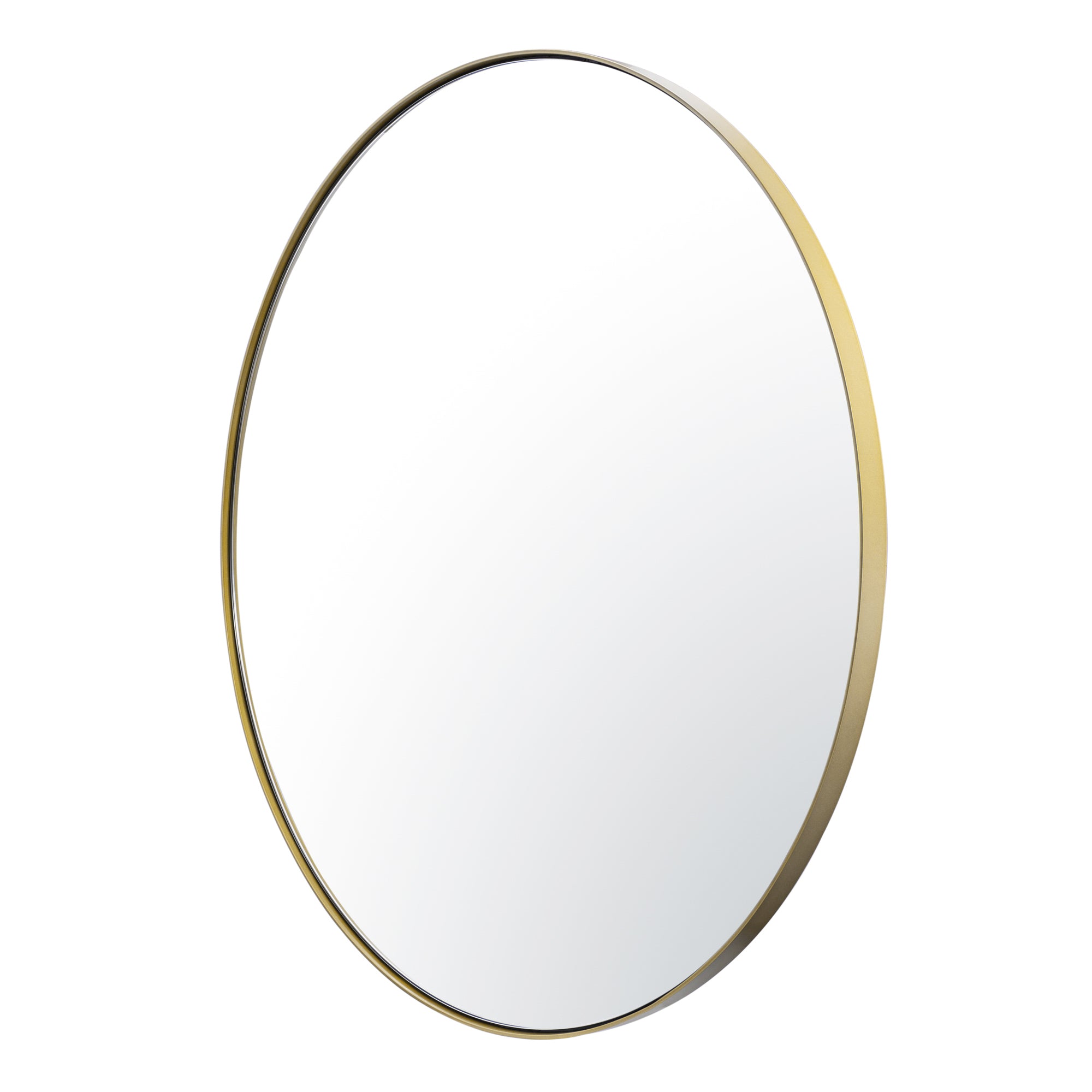 Tablet 30-in Round Wall Mirror - Gold