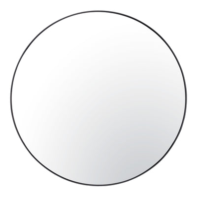 Tablet 40-in Round Wall Mirror - Black