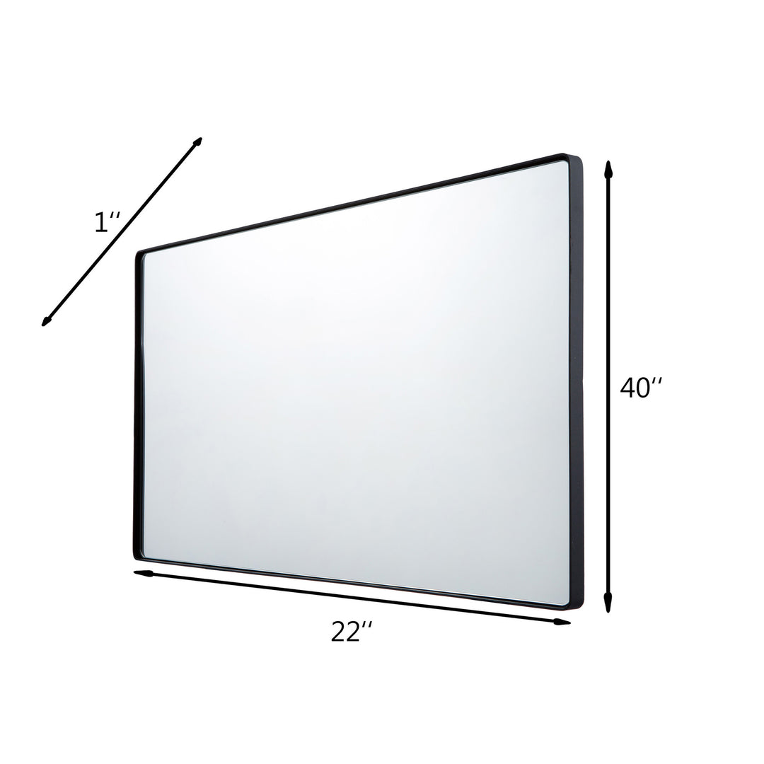 Kye 4DMI0107 22x40 Rectangle Mirror - Black